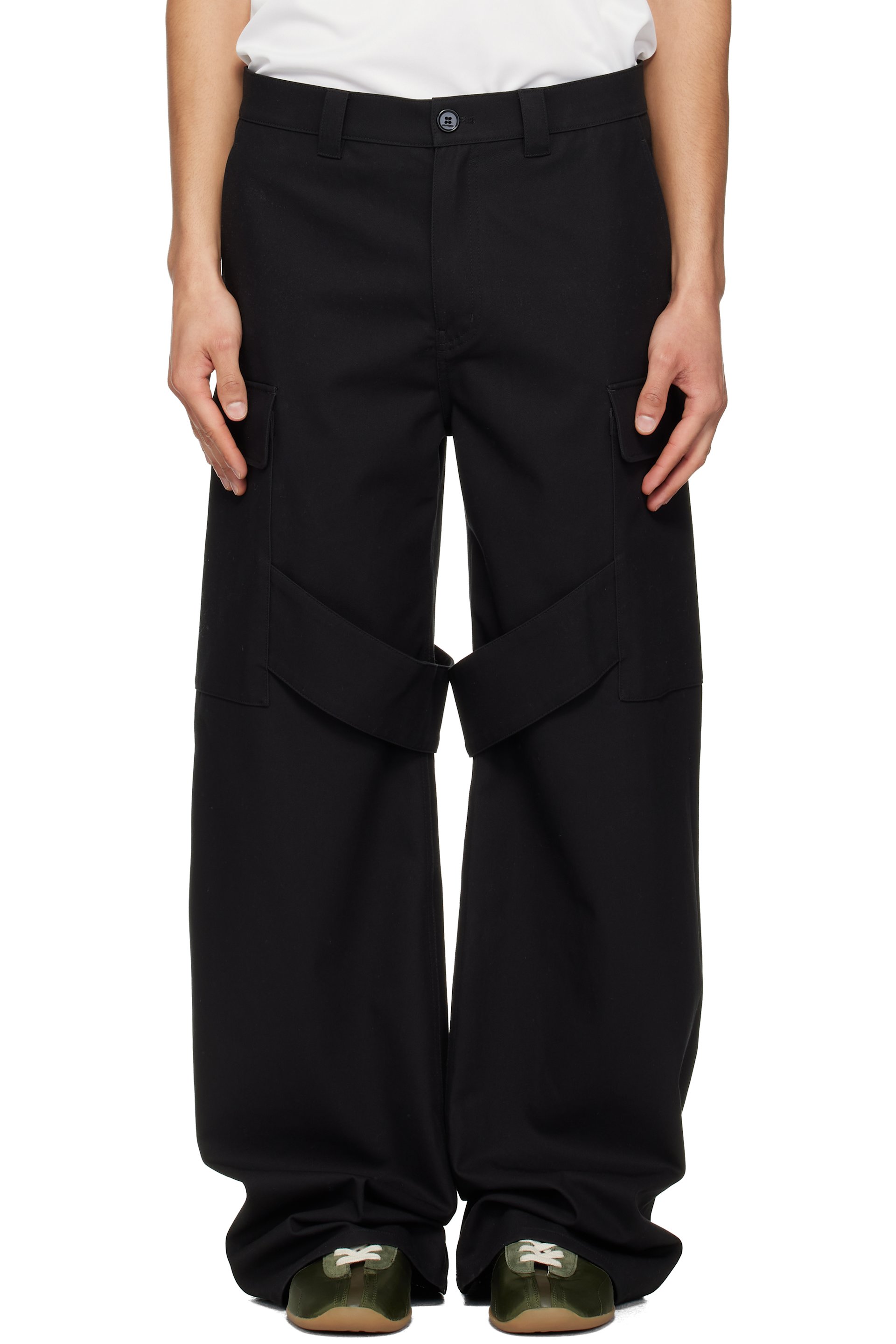 Courrèges - Black Utility Chaps Cotton Trousers