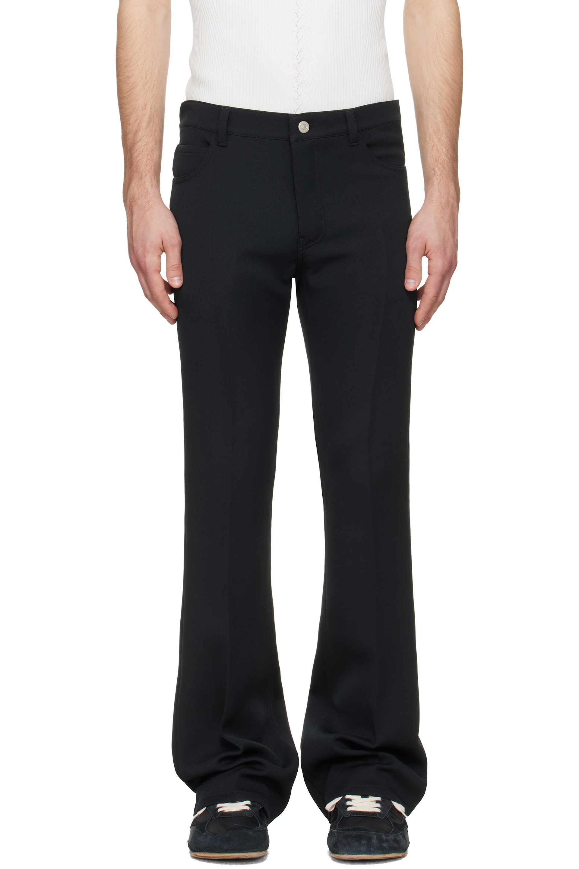 Courrèges - Black Signature 70's Bootcut Trousers