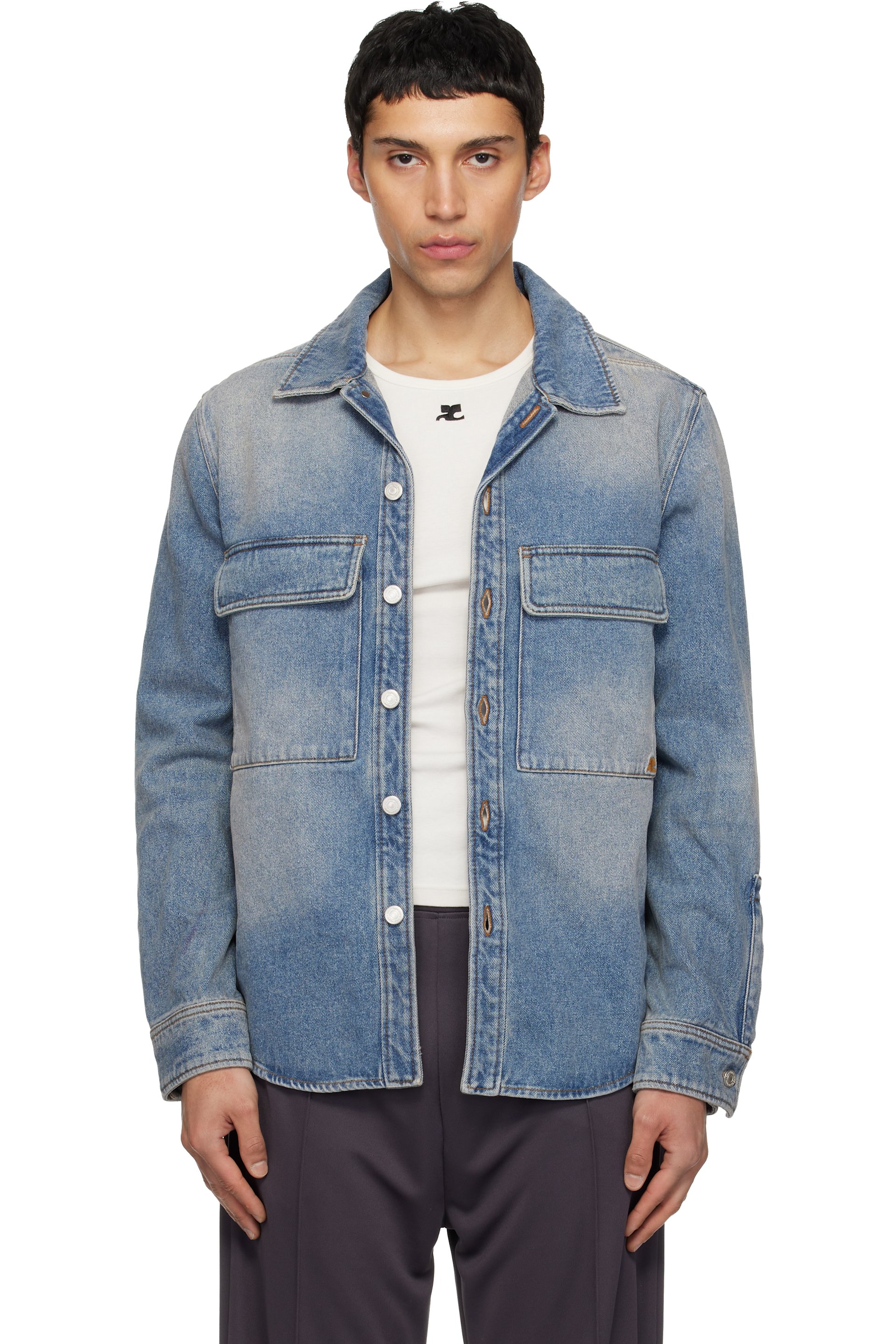 Courrèges - Blue Workwear Denim Shirt