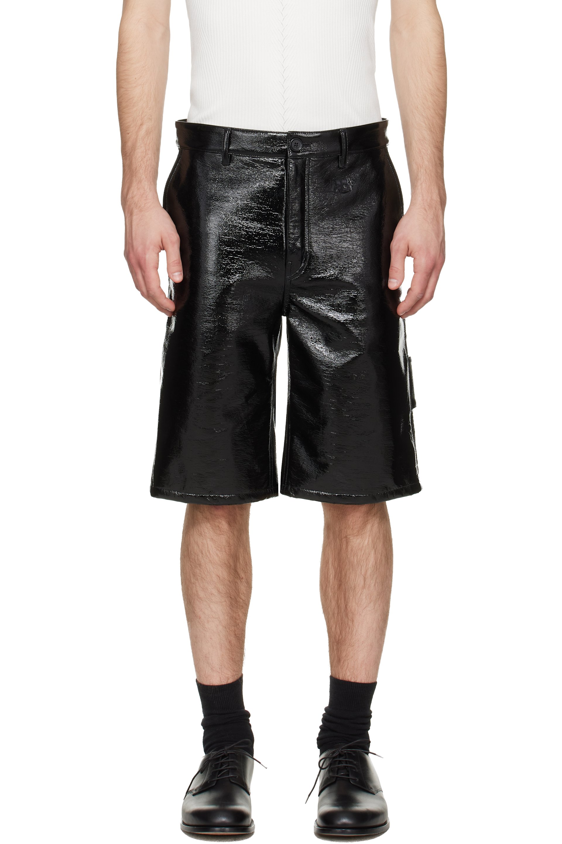 Courrèges - Black Hammer Vinyl Shorts
