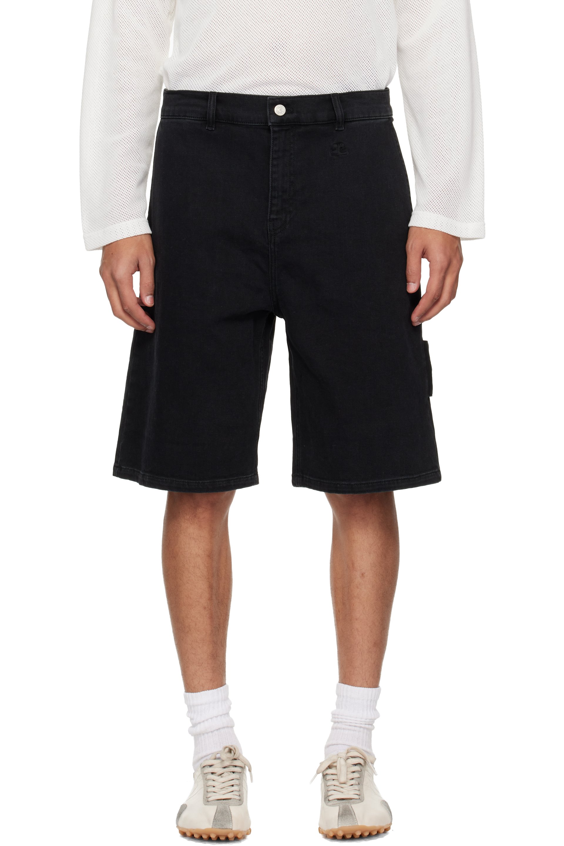 Courrèges - Black Hammer Denim Shorts
