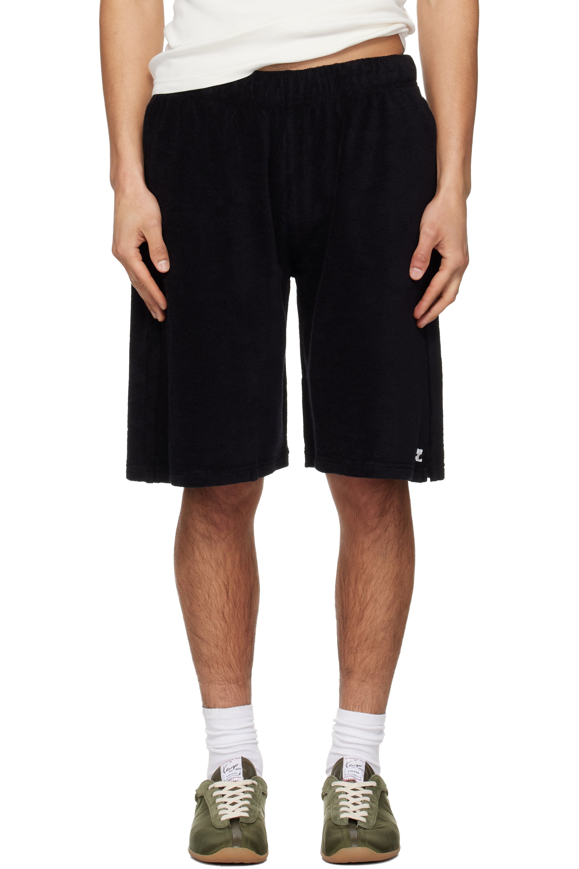 Courrèges - Black Spongy Sports Shorts