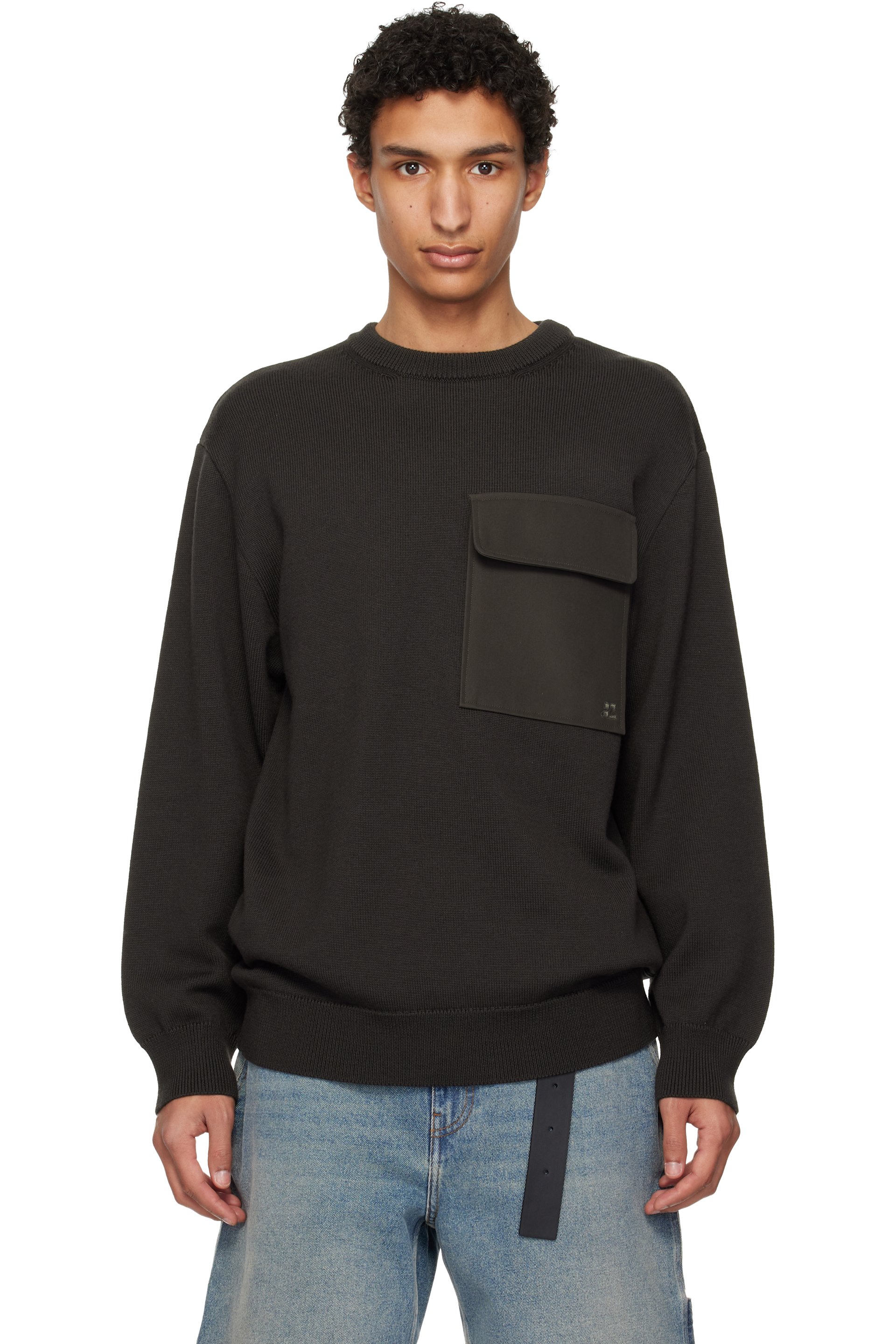 Courrèges - Brown Utility Wool Sweater