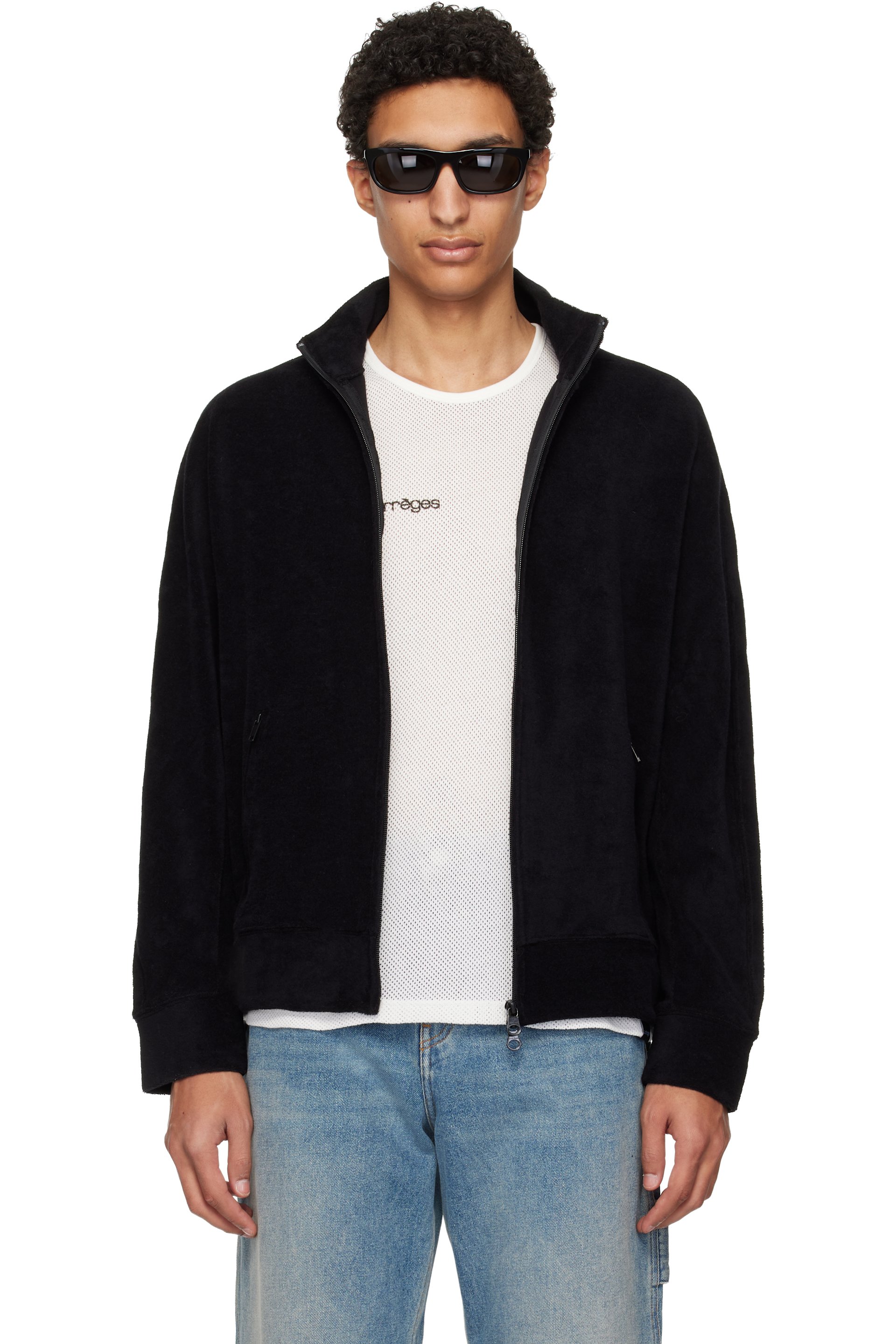 Courrèges - Black Spongy Track Jacket