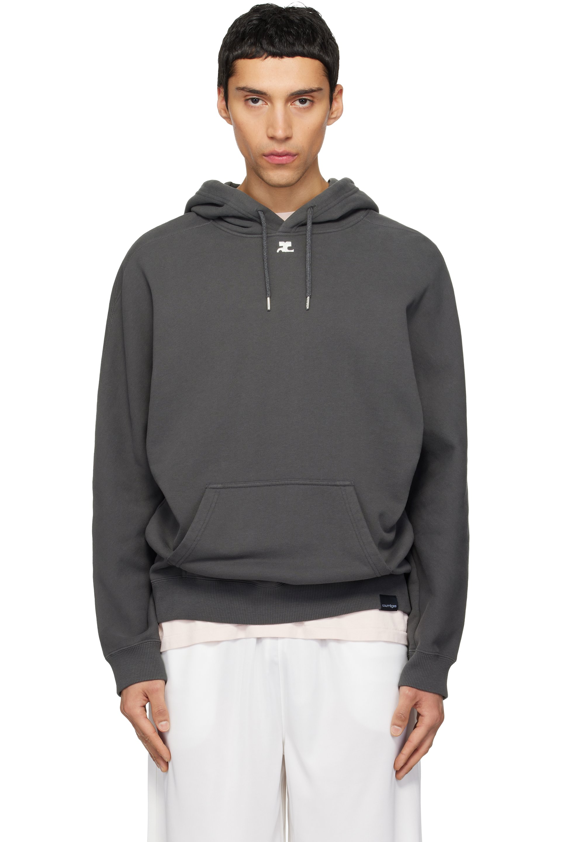 Courrèges - Gray Oversized Hoodie
