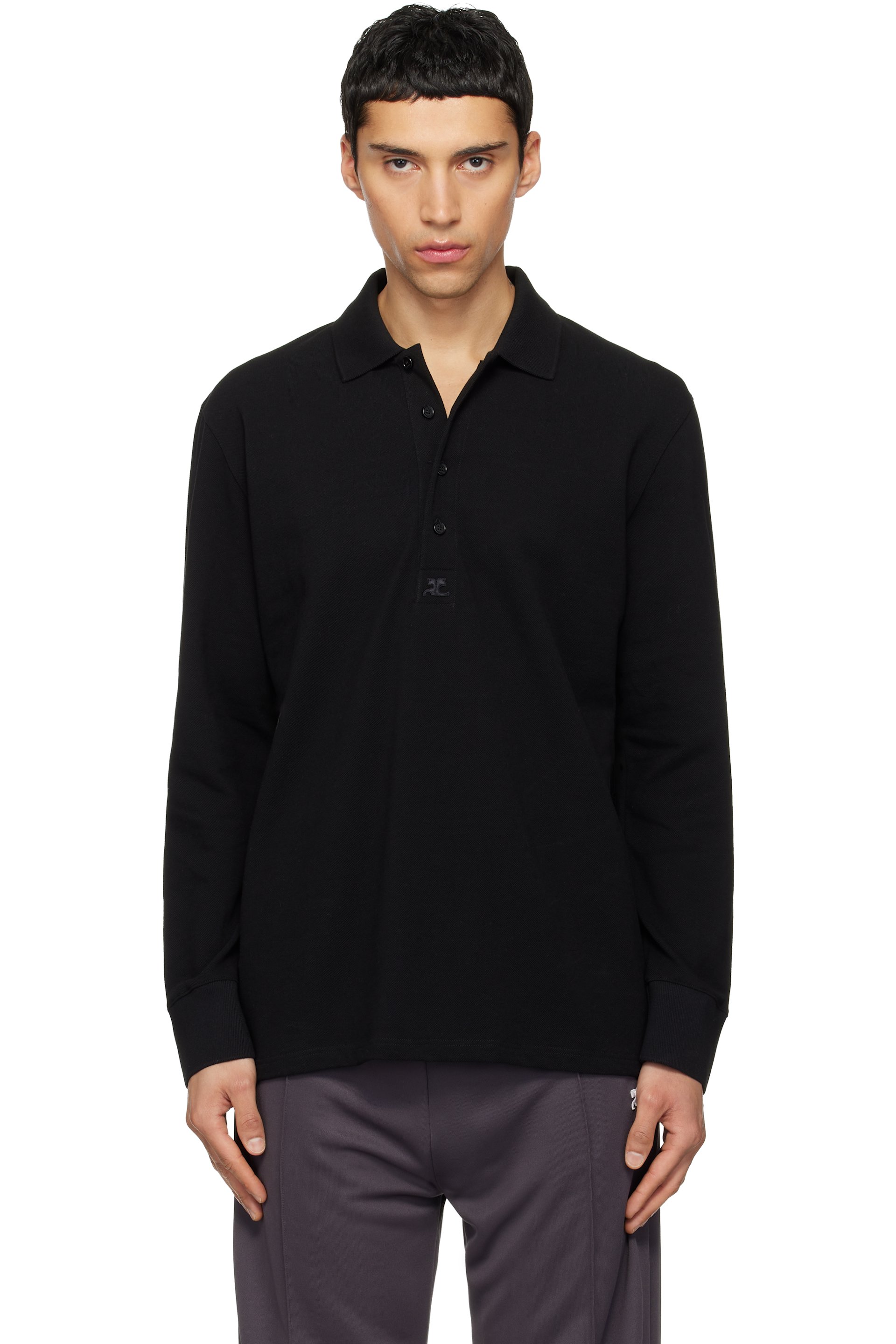 Courrèges - Black Oversized Polo