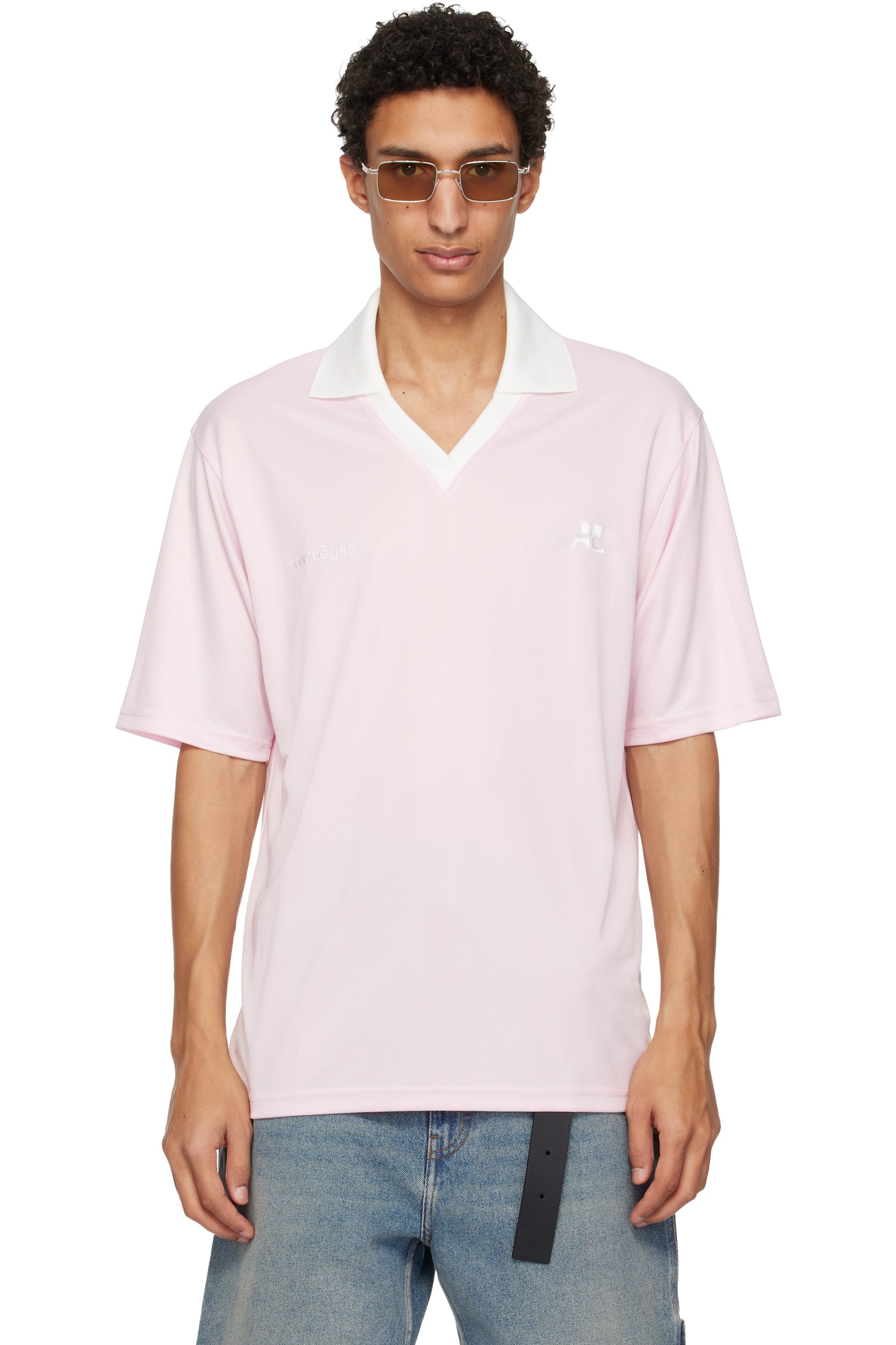 Courrèges - Pink Oversized Sports Polo