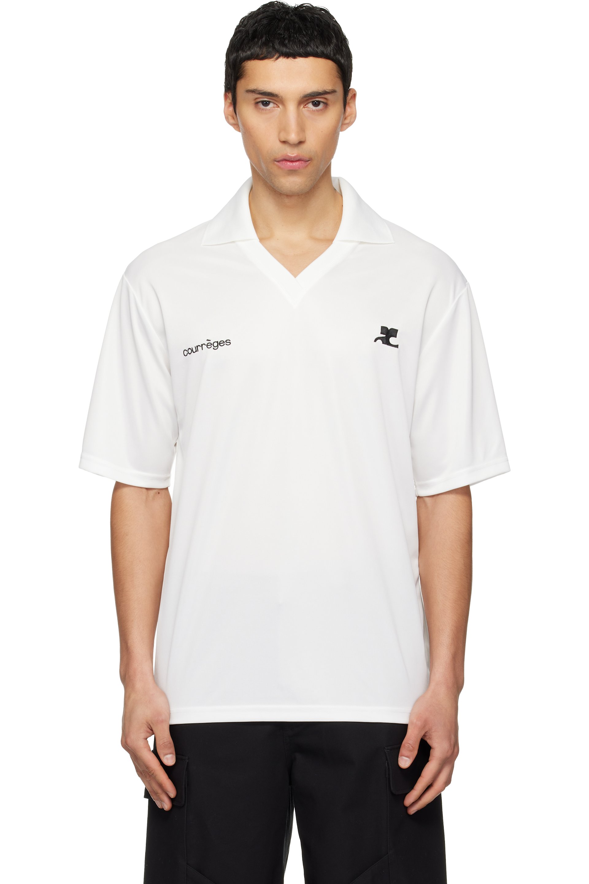 Courrèges - White Oversized Sports Polo