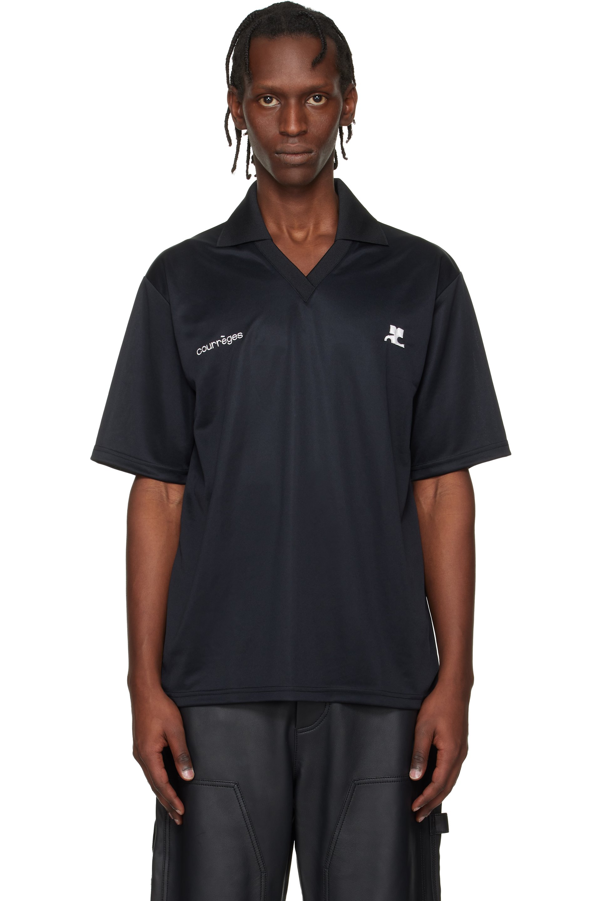 Courrèges - Black Oversized Sports Polo