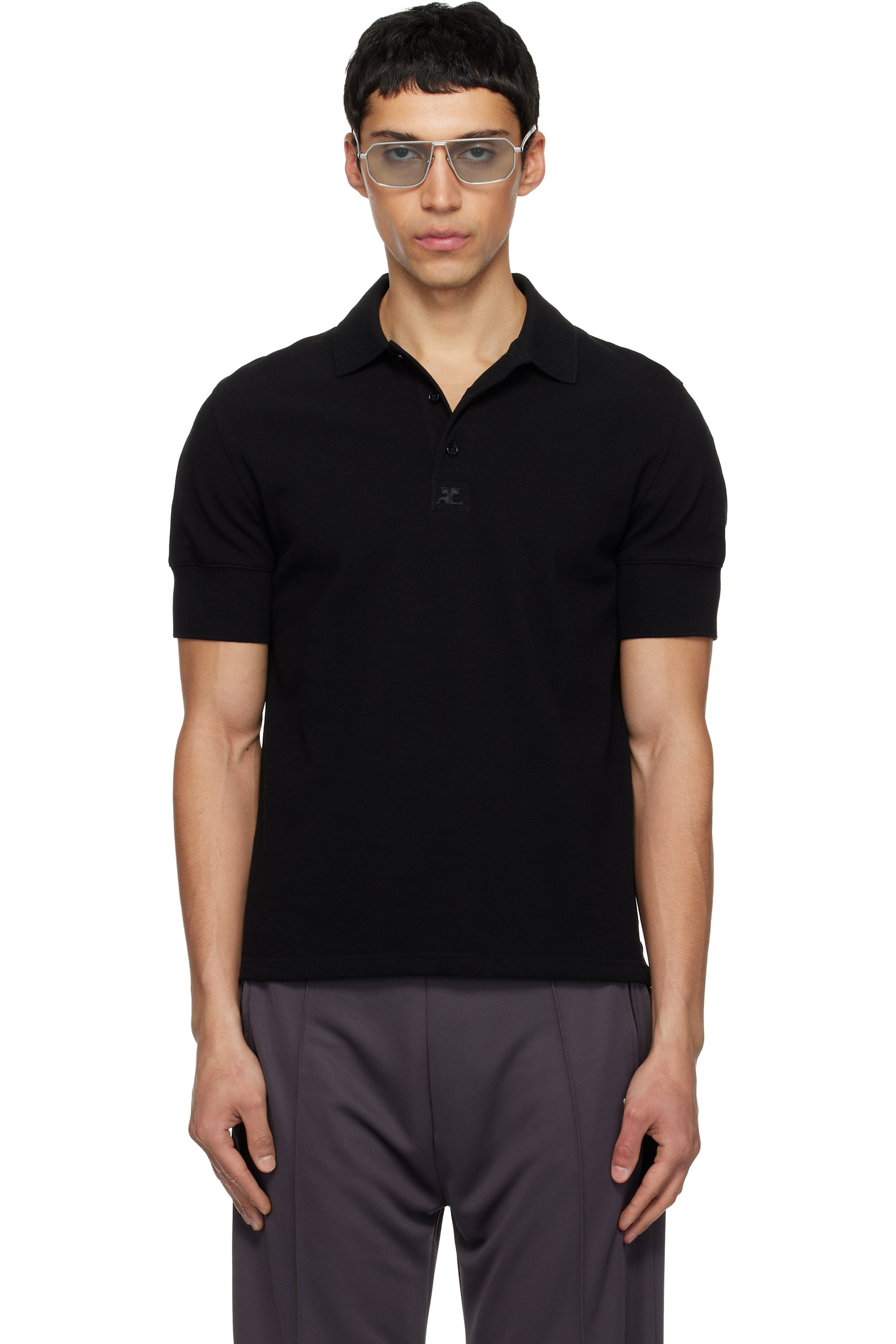 Courrèges - Black Signature Polo