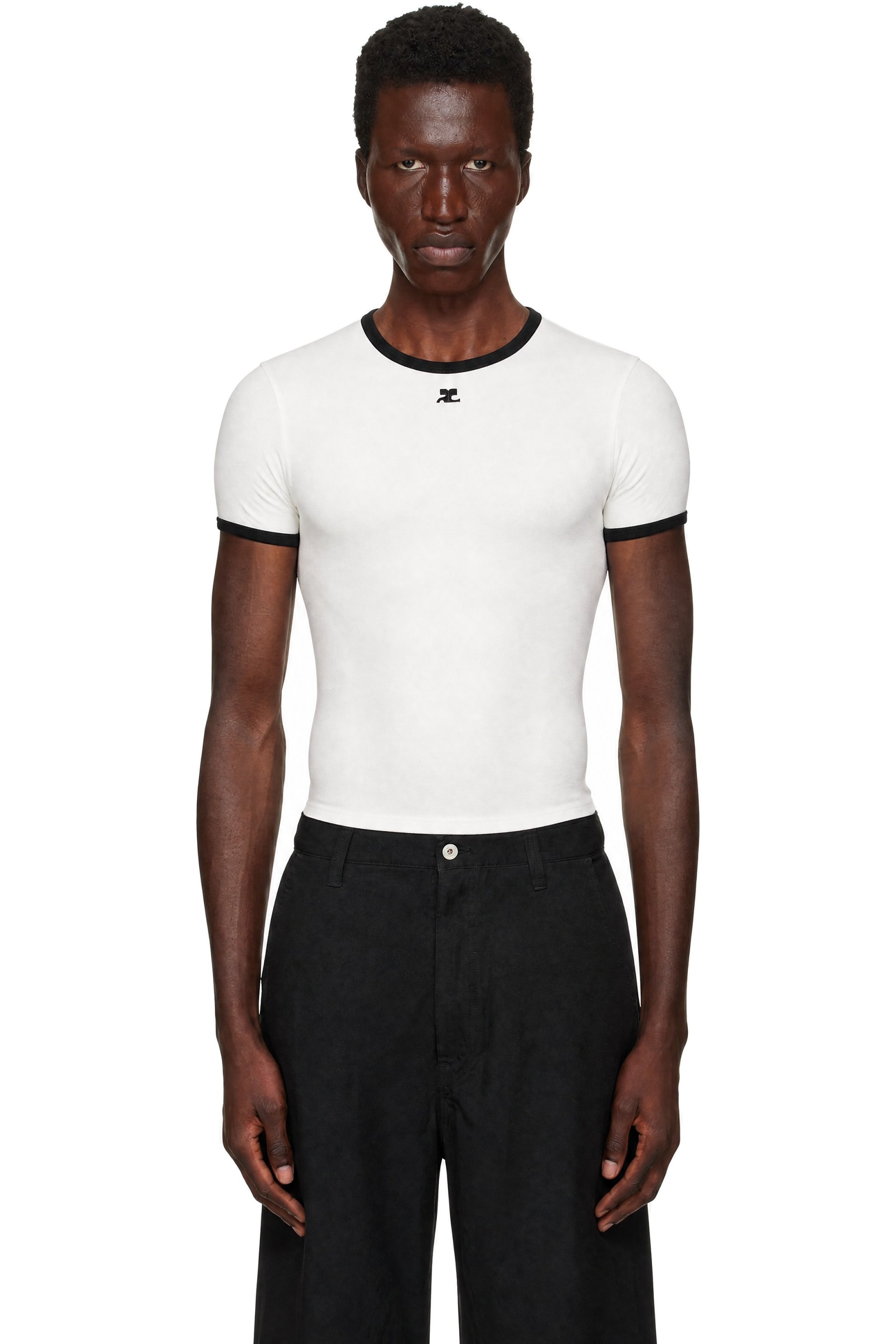 Courrèges - White Signature Contrast T-shirt
