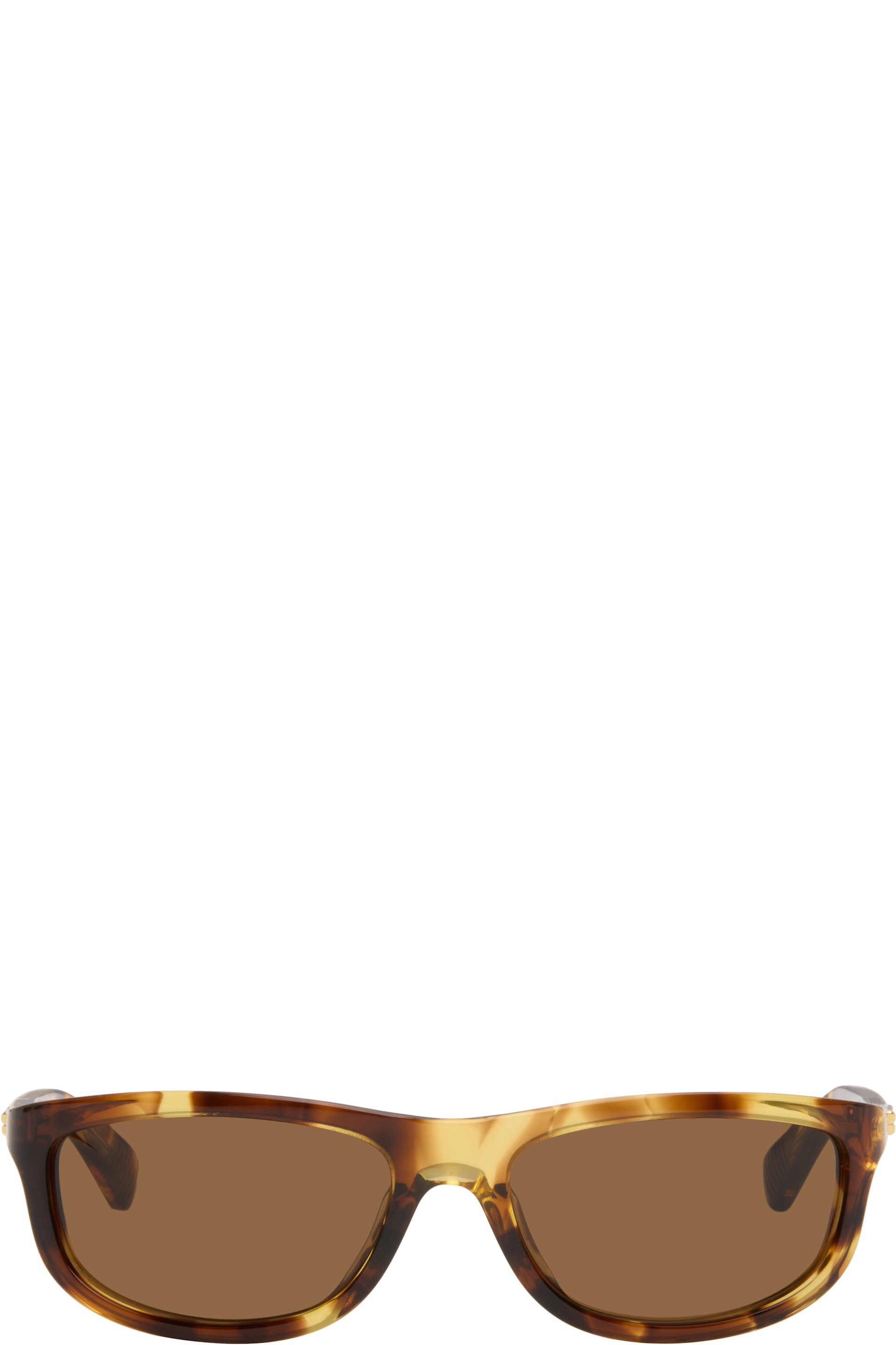Bottega Veneta - Lunettes de soleil rectangulaires brunes - Slim Ribbon