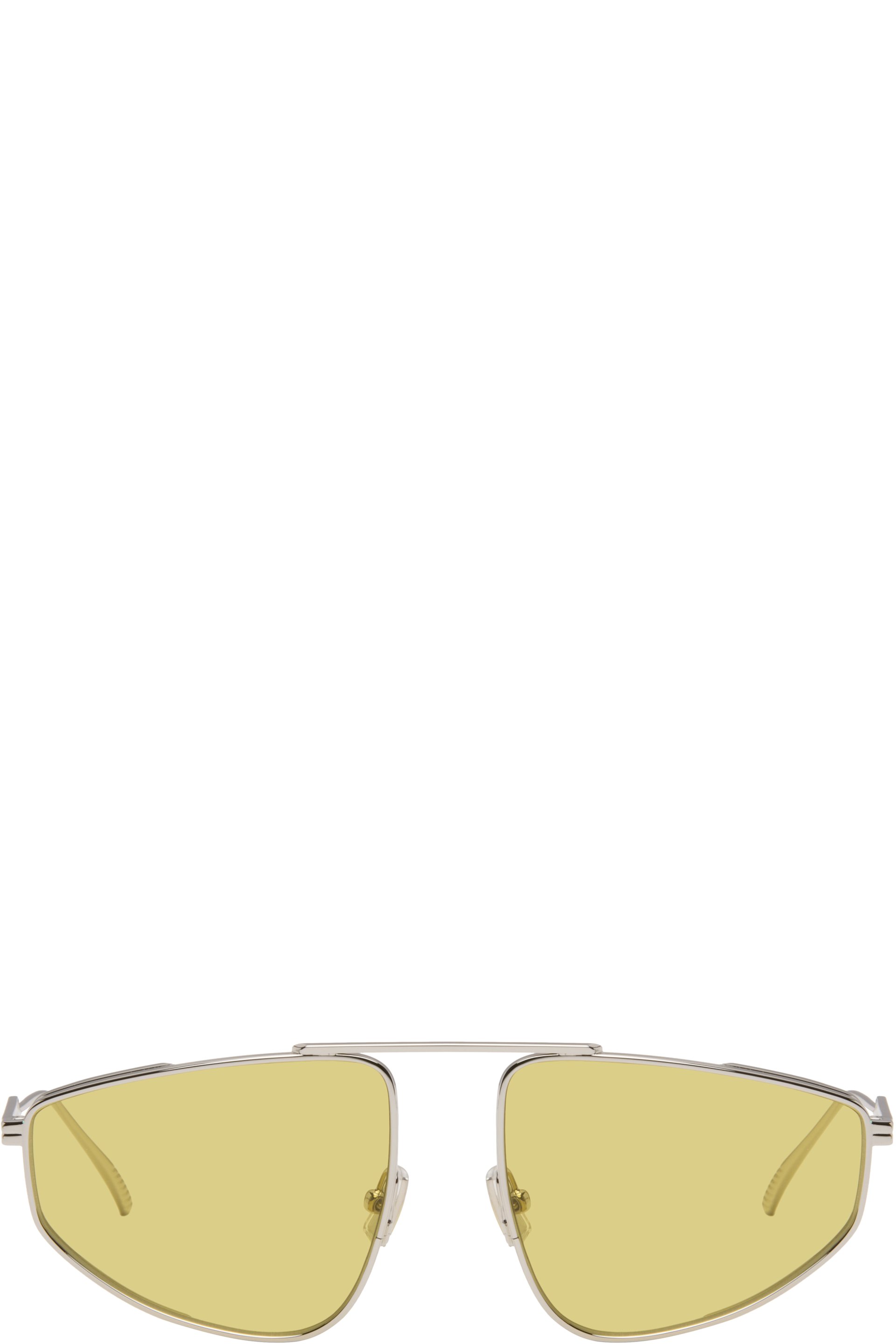 Bottega Veneta - Lunettes de soleil légères Ribbon argentées