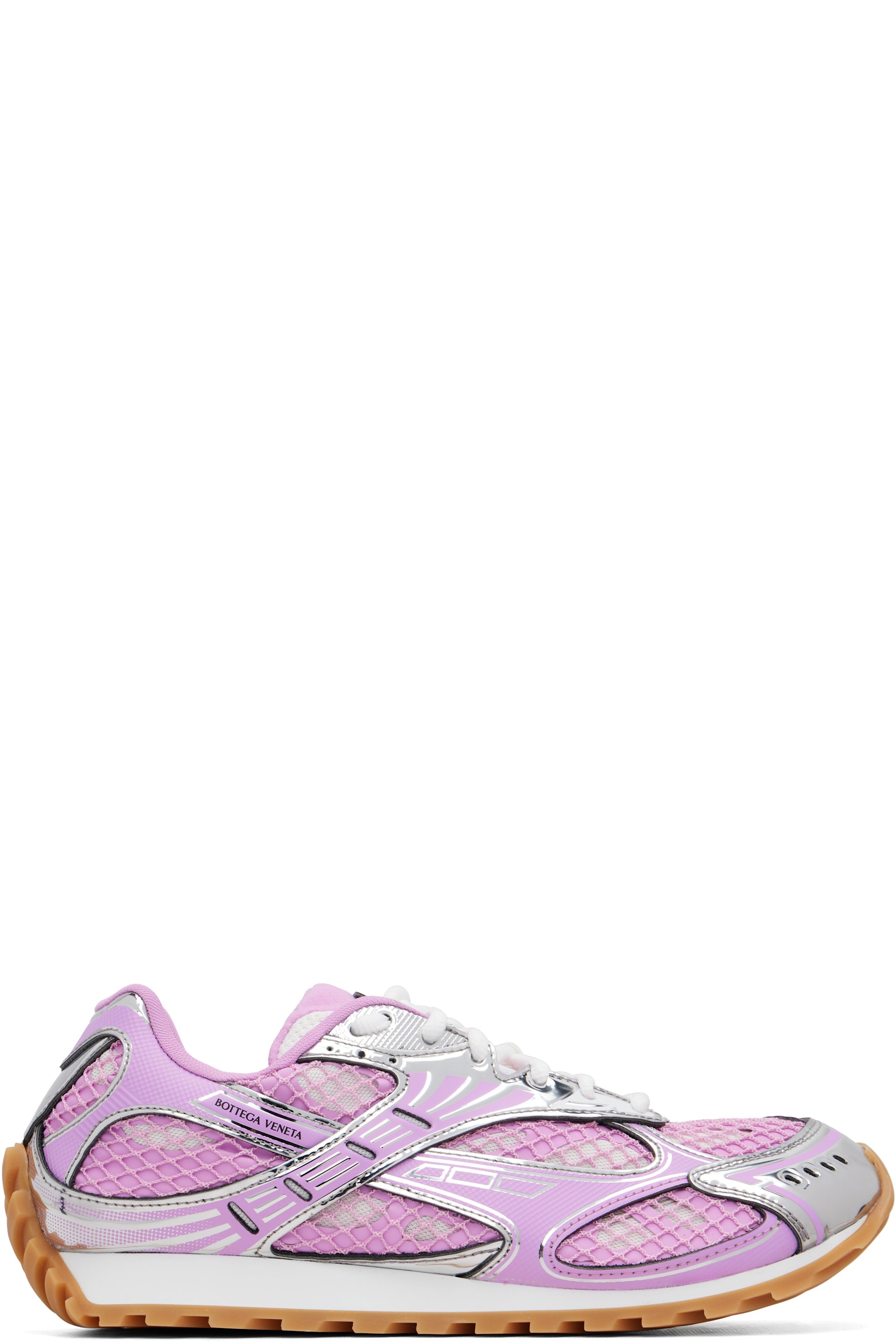 Bottega Veneta - Pink & Silver Orbit Sneakers