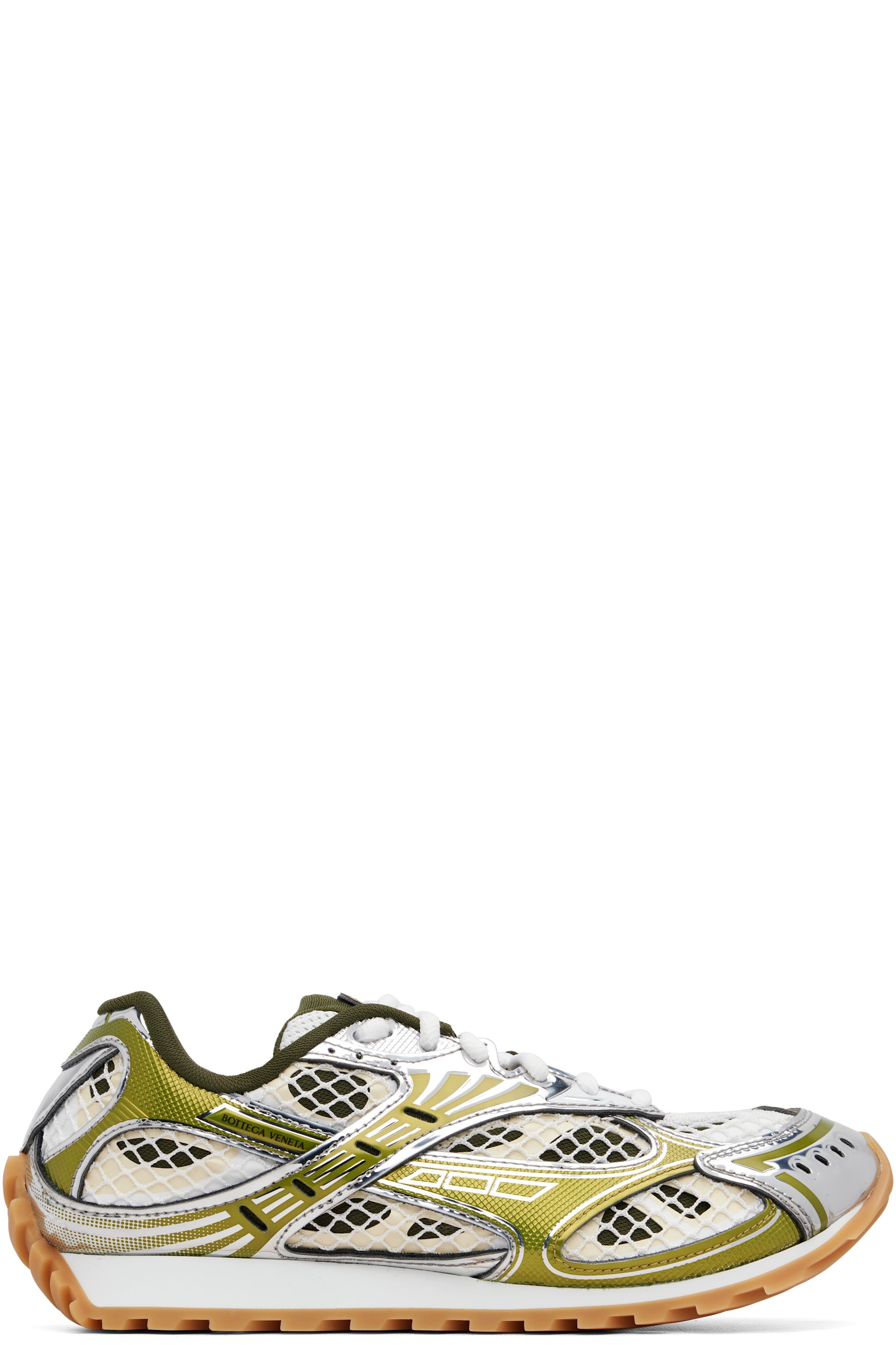 Bottega Veneta - Green & Silver Orbit Sneakers