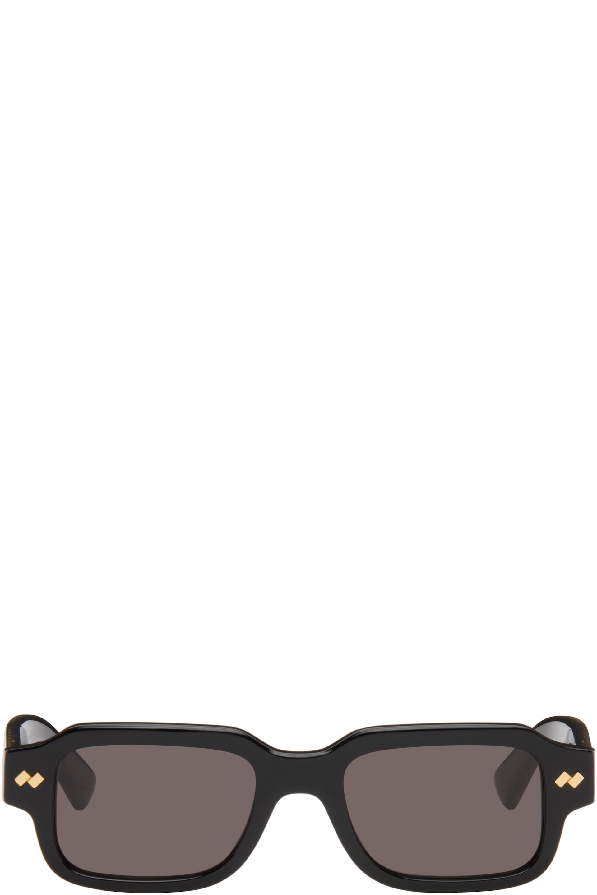Bottega Veneta - ブラック Intrecciato スクエアサングラス
