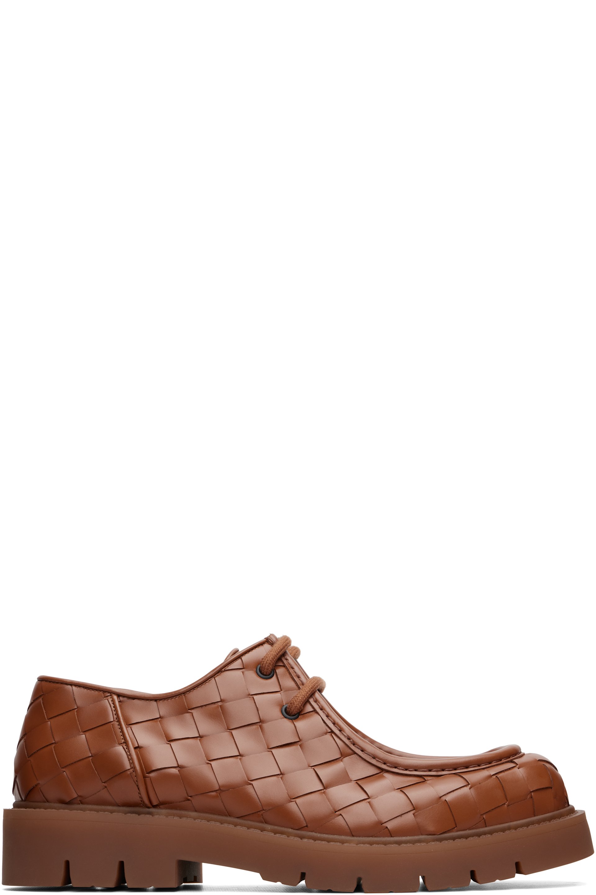 Bottega Veneta - Brown Haddock Lace-Up Derbys