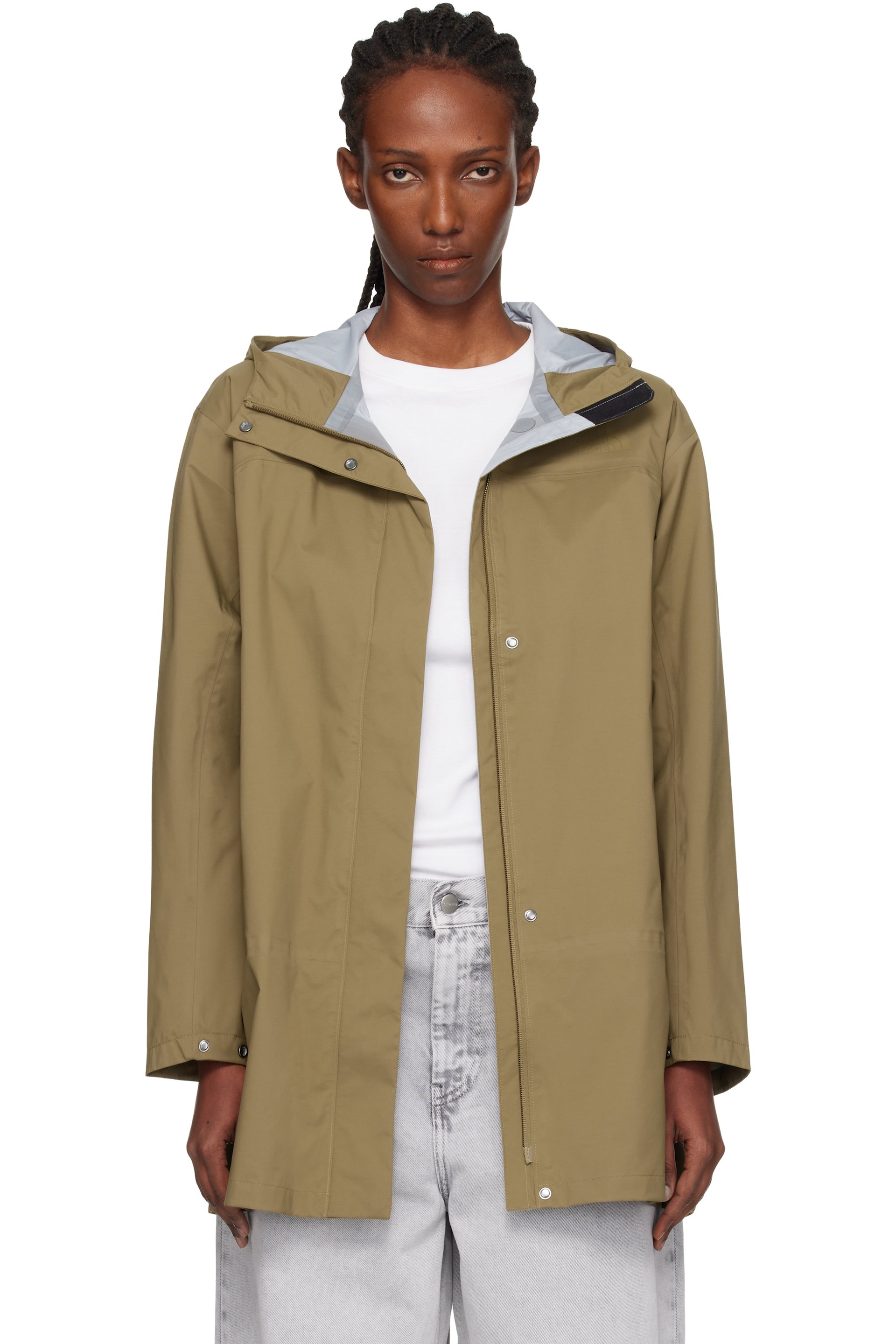 The North Face - Khaki Voyage Rain 3L Hooded Parka