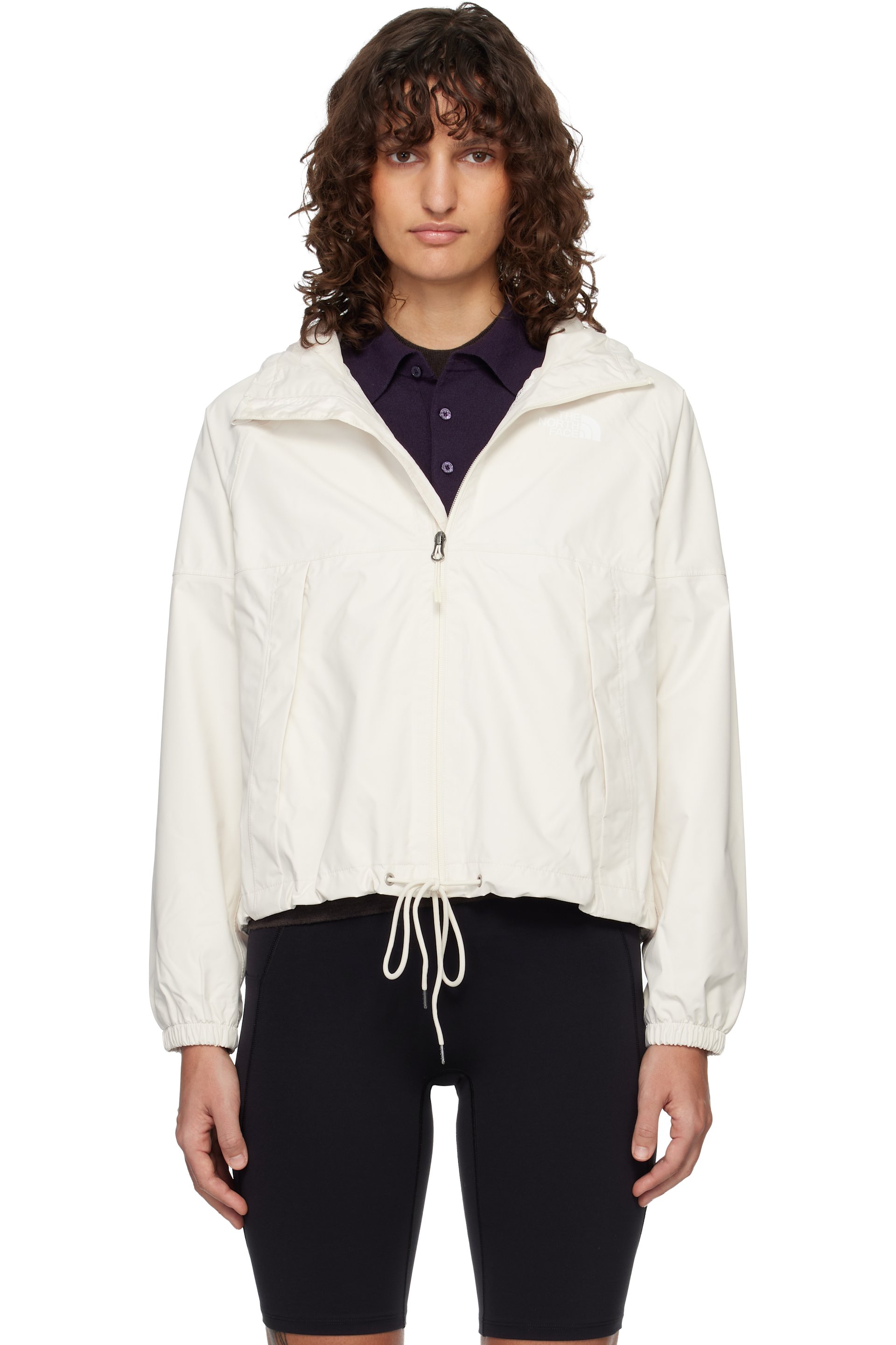 The North Face - Imperméable Antora blanc à capuche