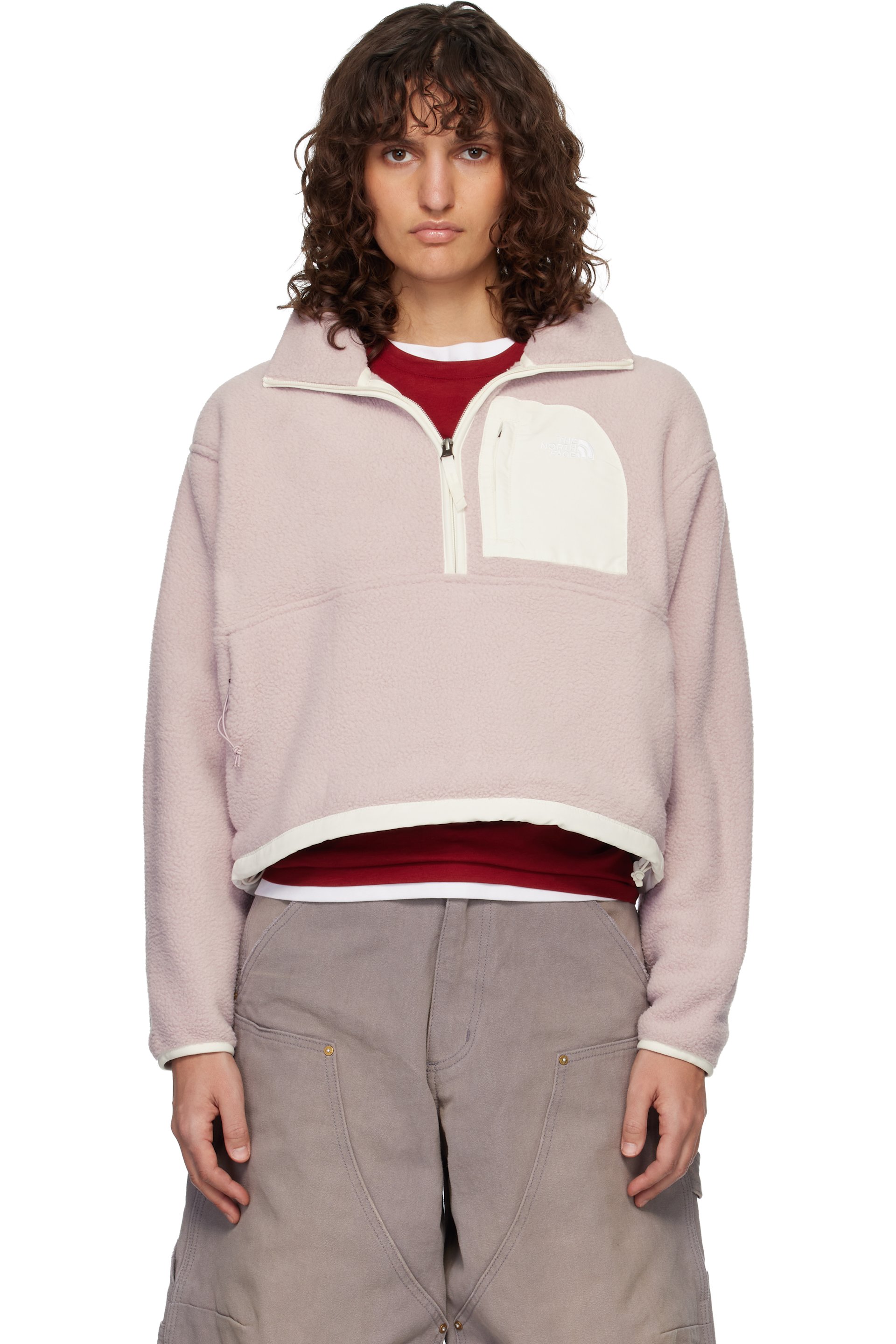 The North Face - Blouson Yumiori Off Peak rose à demi-glissière