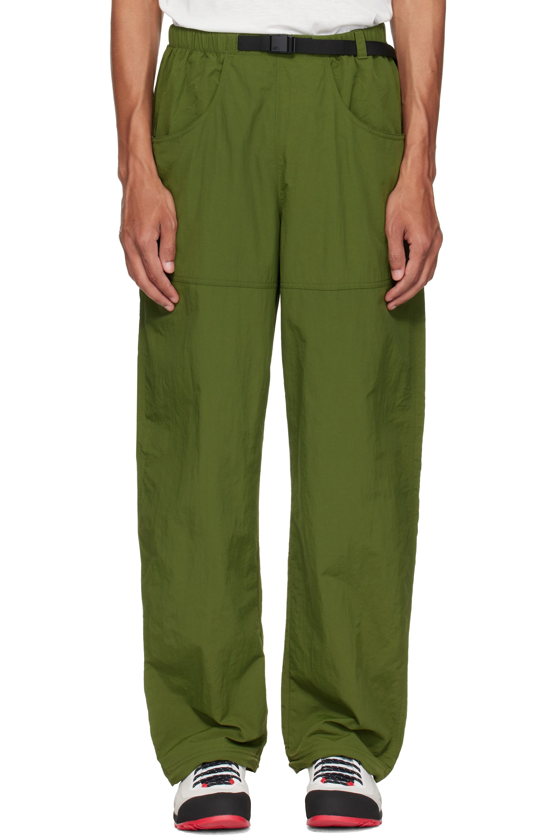 The North Face - Pantalon kaki en nylon à ceinture - TNF Red Box