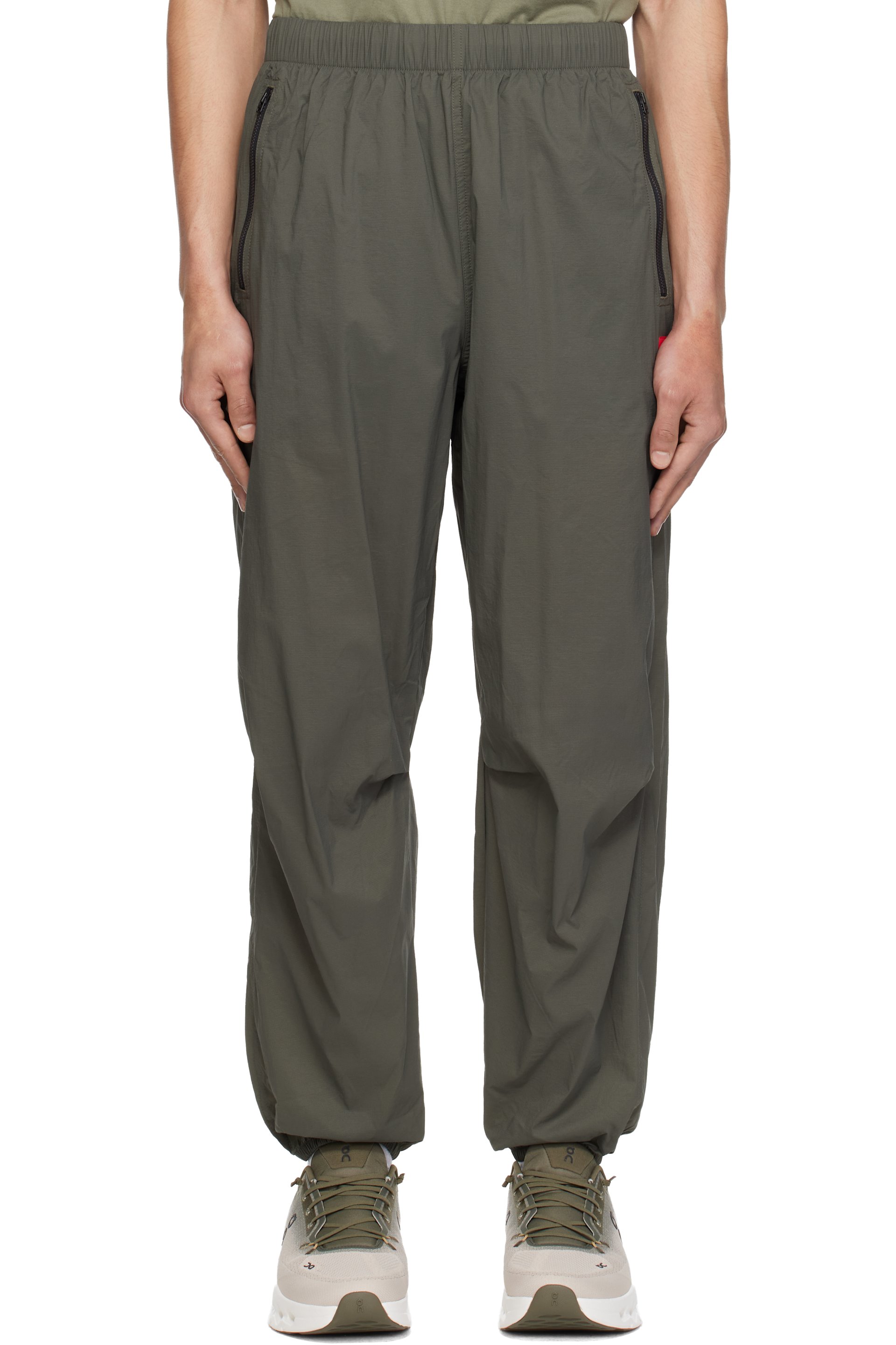 The North Face - Khaki TNF Red Box Packable Wind Pants