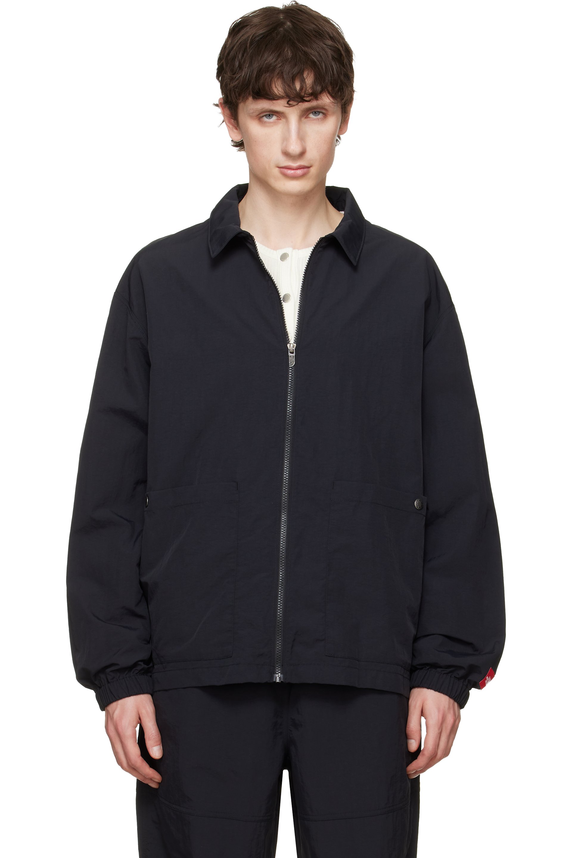 The North Face - Black TNF Red Box Nylon Long-Sleeve Shirt