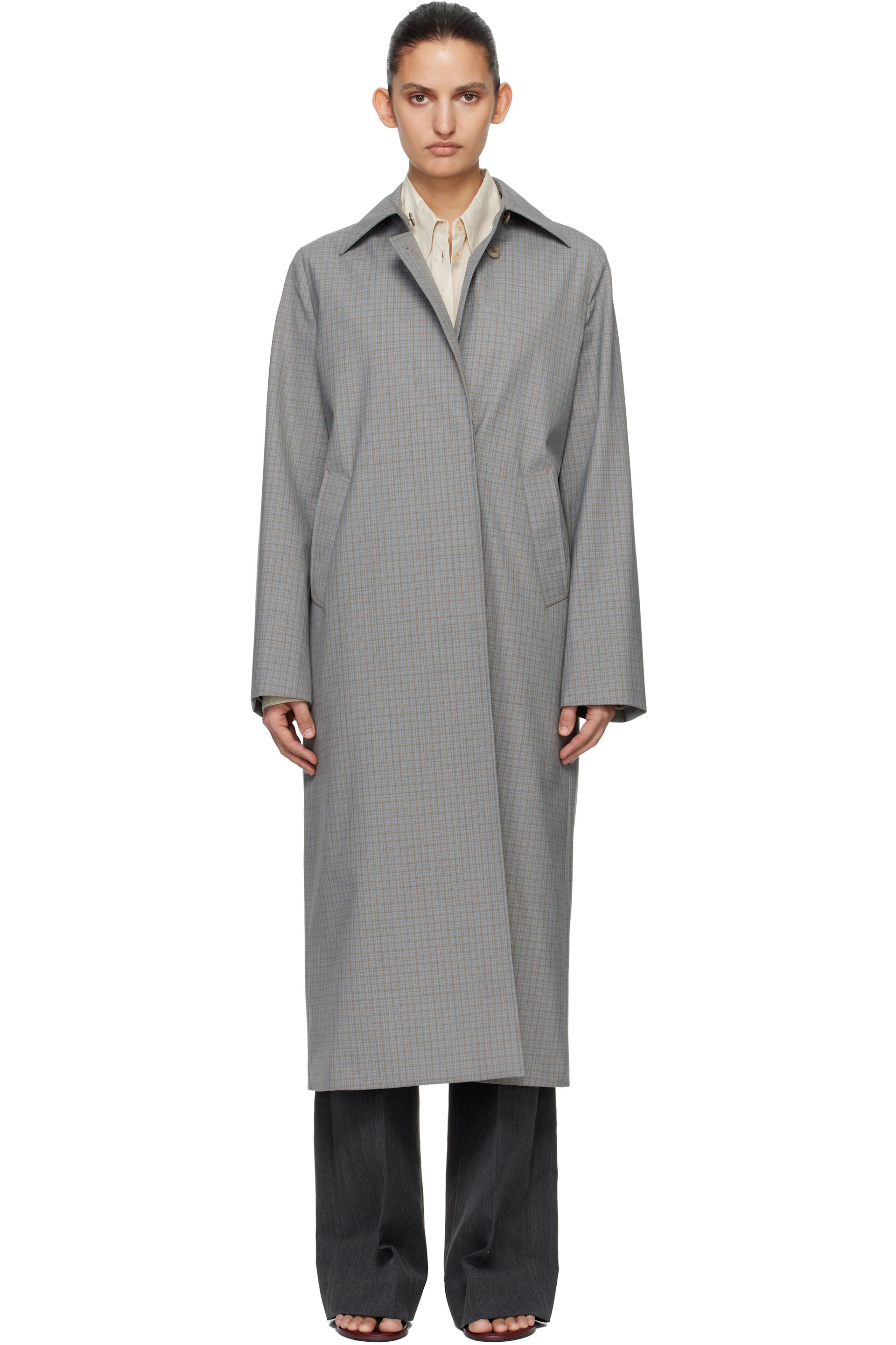 OUR LEGACY - Manteau Capital gris et bleu