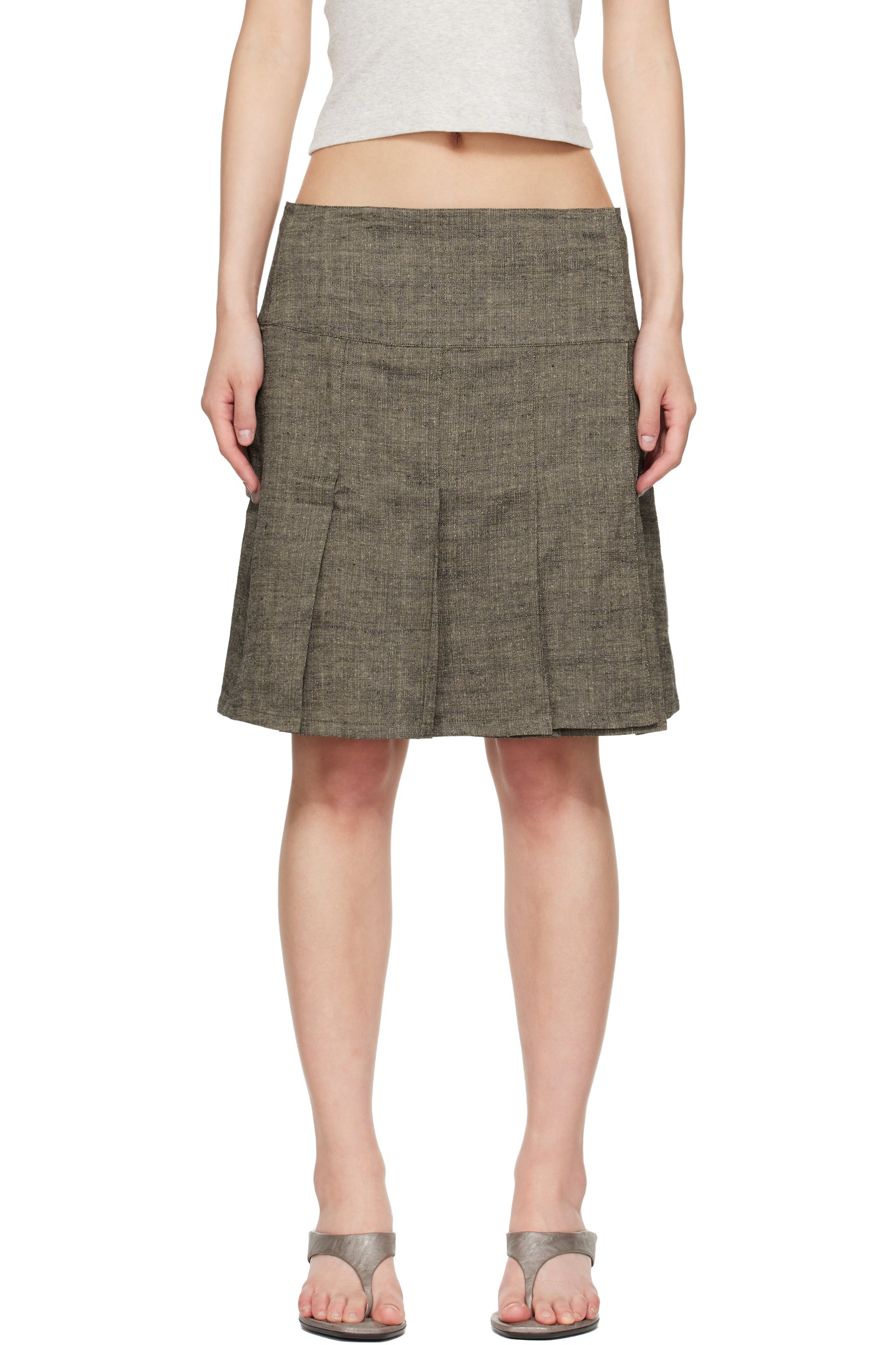 OUR LEGACY - Brown Girdle Miniskirt