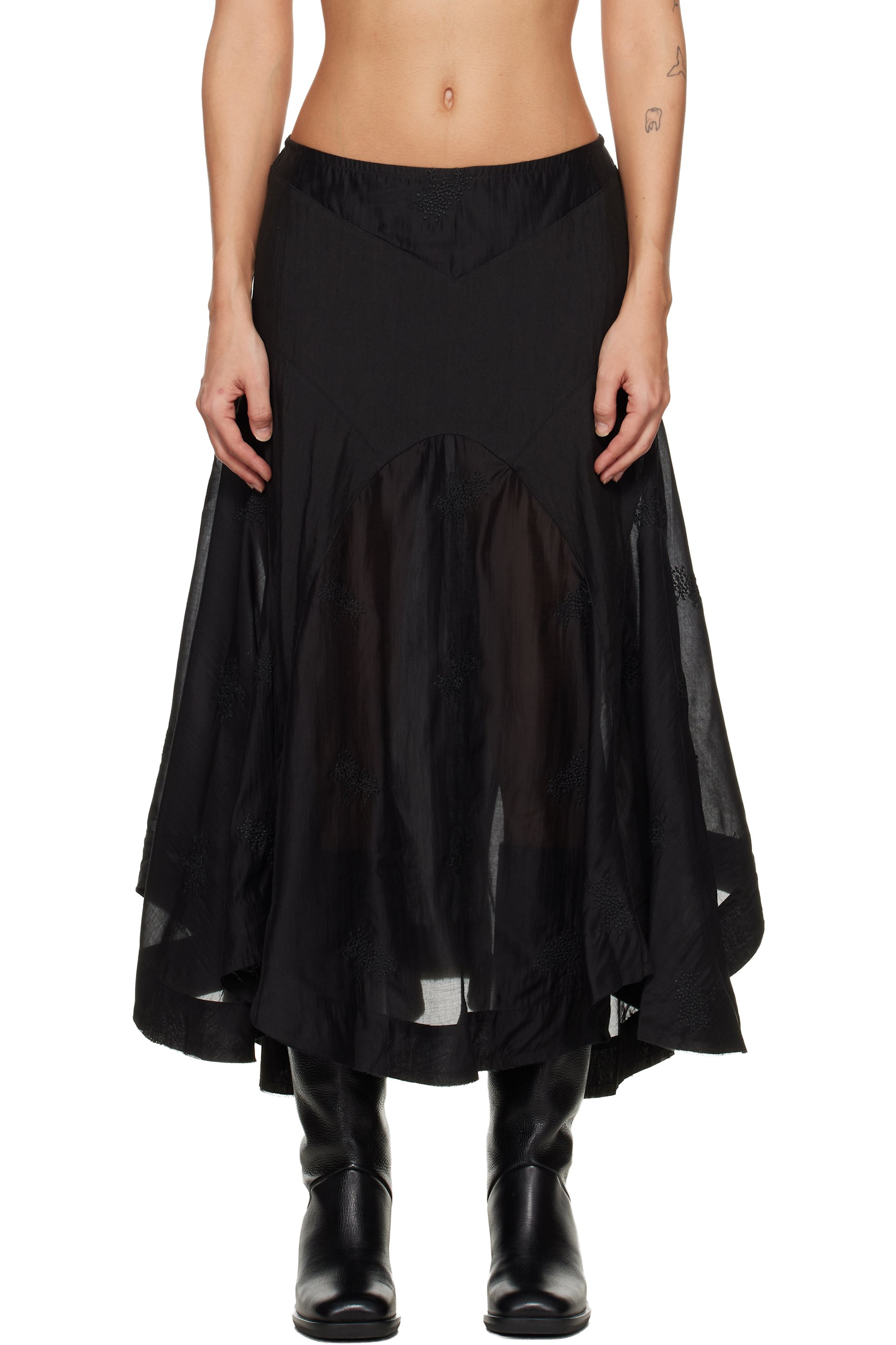 OUR LEGACY - Black Petti Midi Skirt
