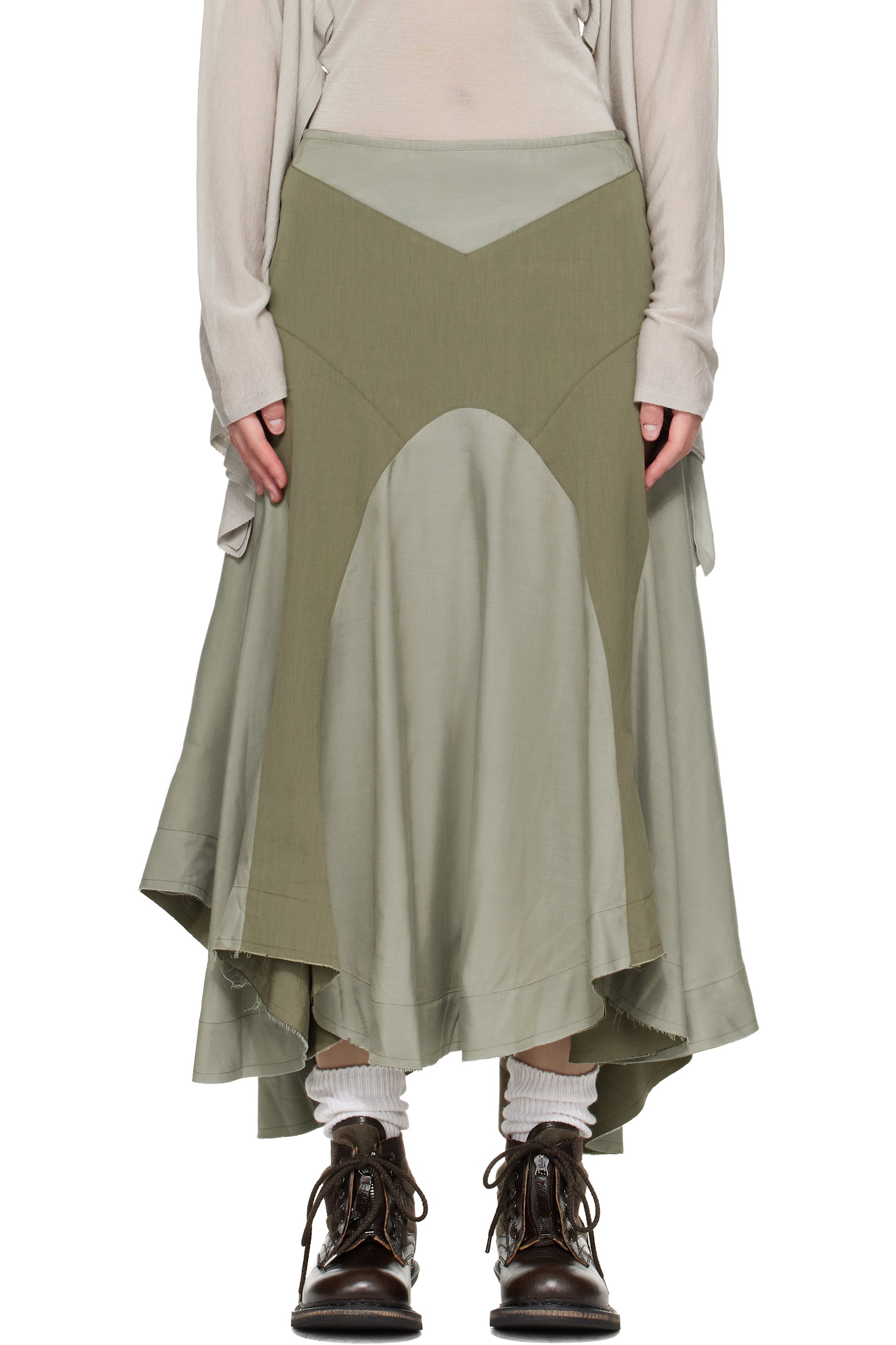 OUR LEGACY - Taupe Petti Midi Skirt