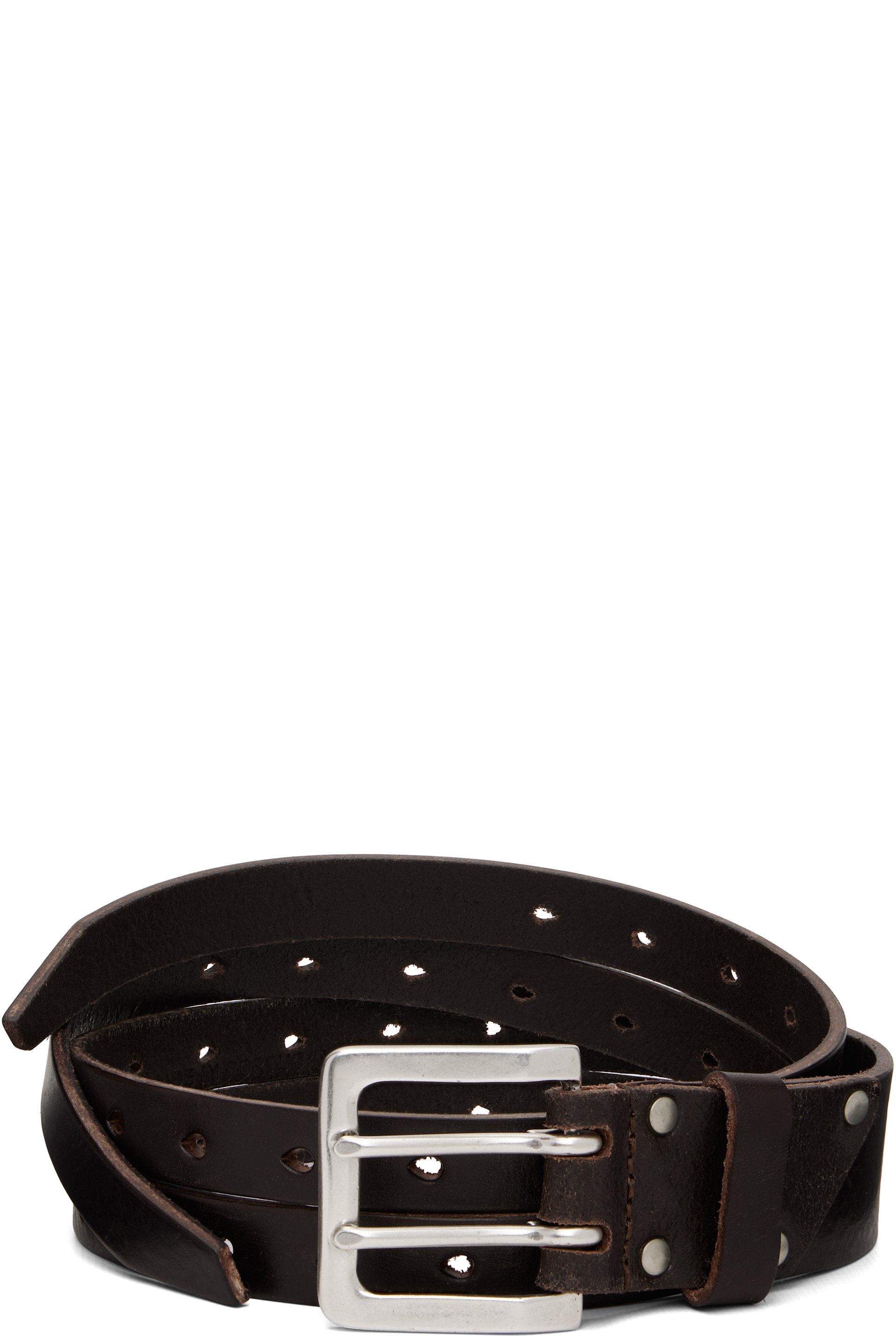 our legacy split belt ダークブラウン Our Legacy - Split Belt Oily Brown Leather