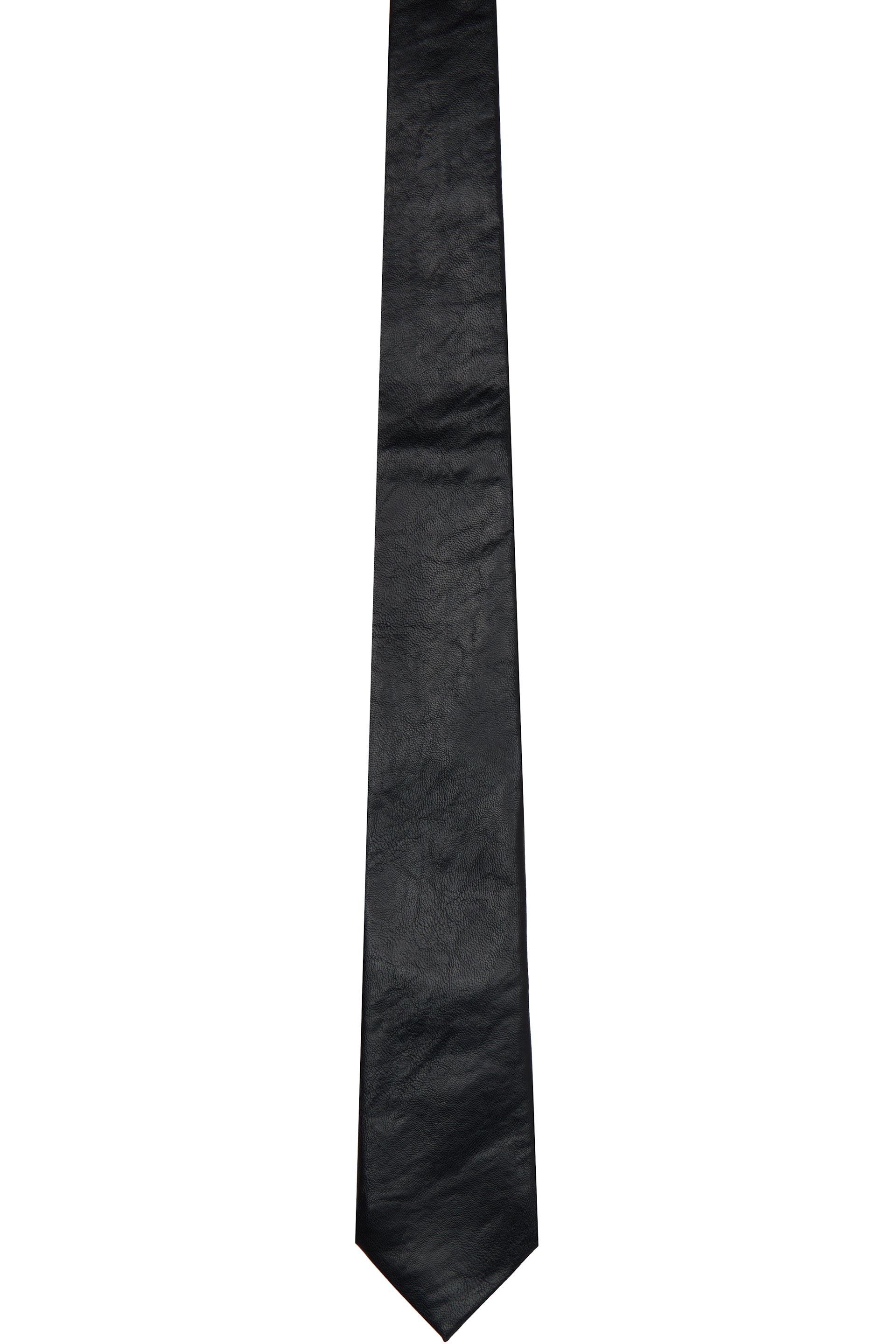 【定価2.8万/深水光太】OUR LEGACY TIE BlackLeather OUR LEGACY: ブラック フェイクレザー ネクタイ | SSENSE 日本