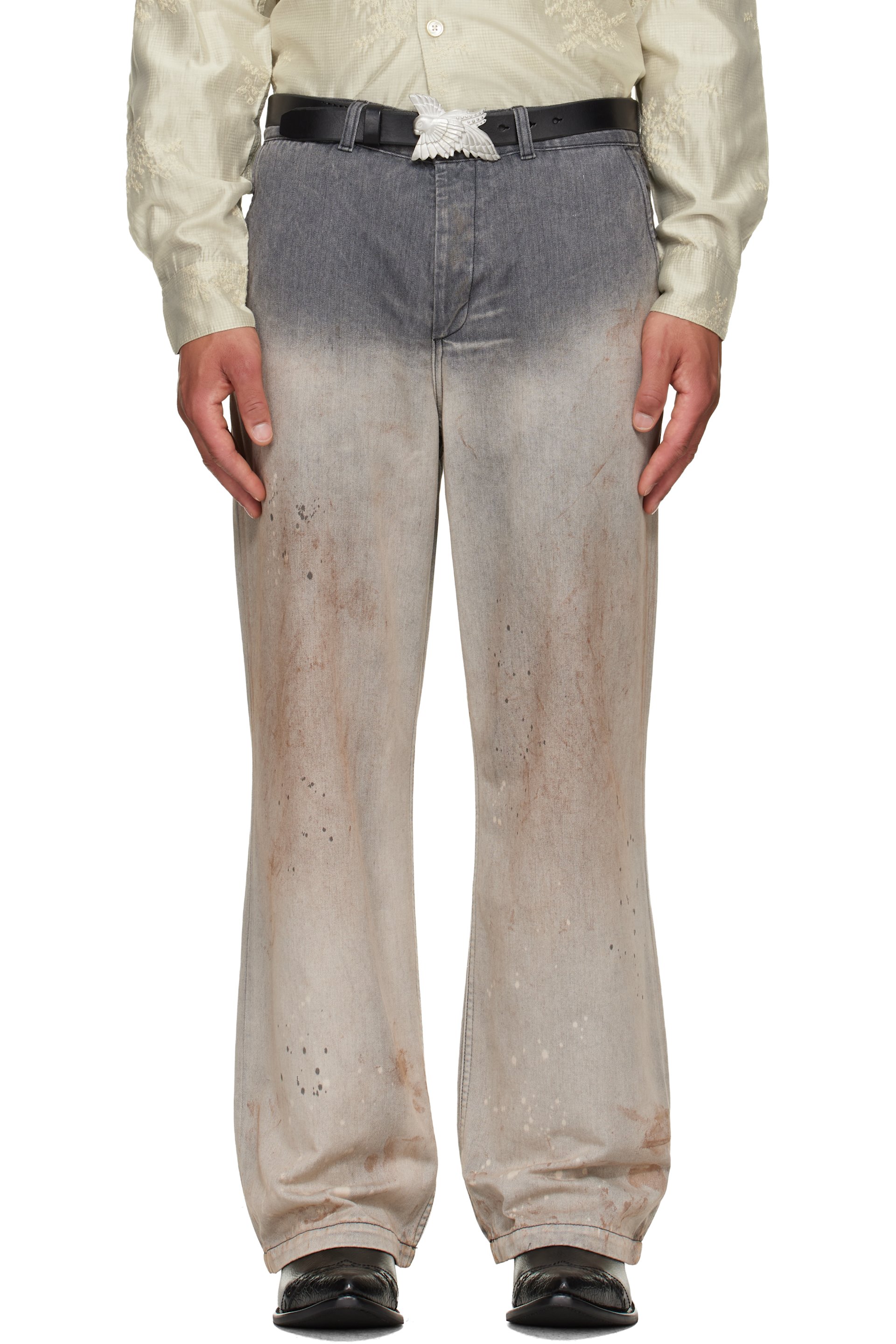 OUR LEGACY - Gray Rig Chino Jeans