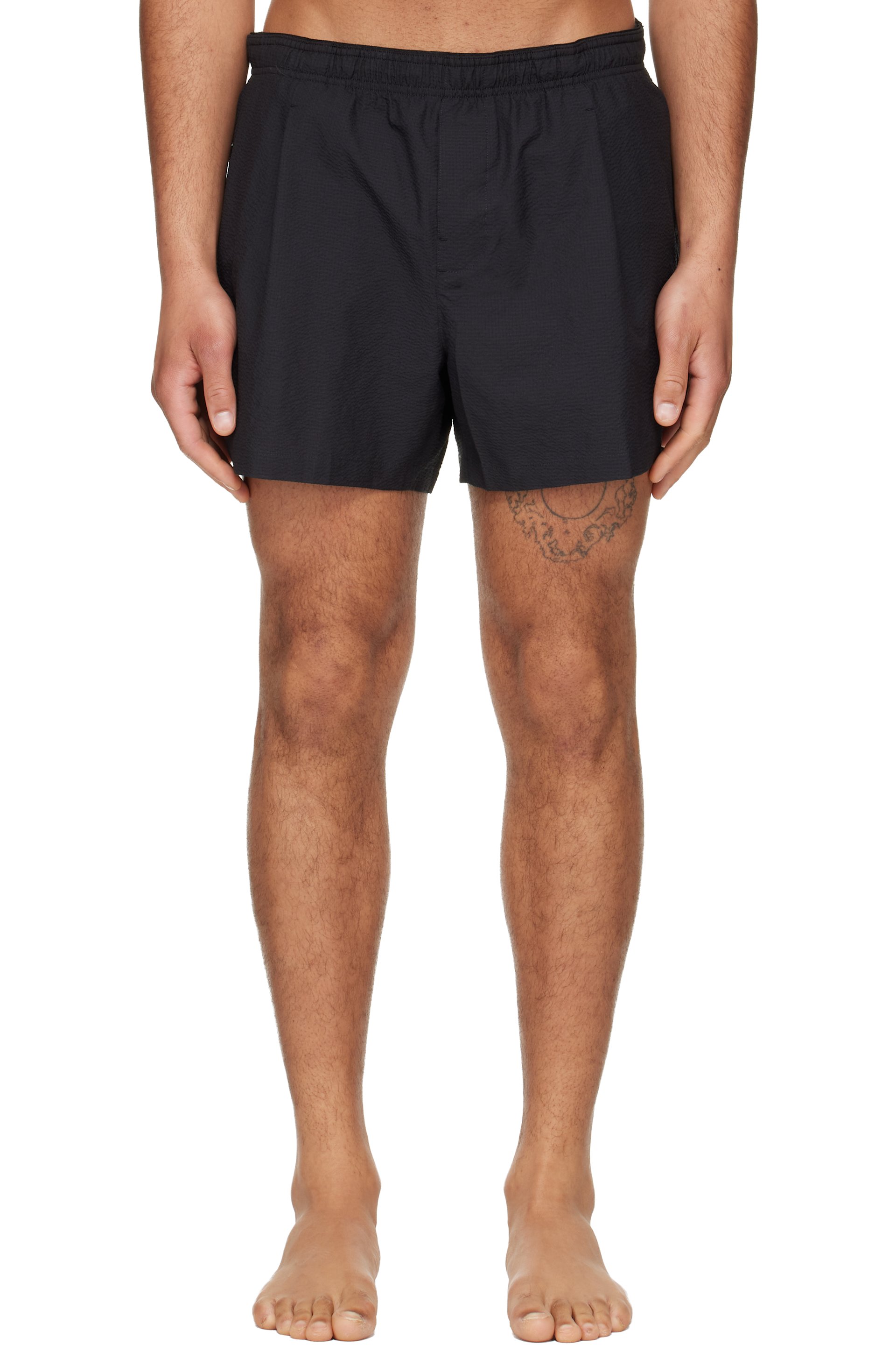 OUR LEGACY - Black Boxer Swim Shorts
