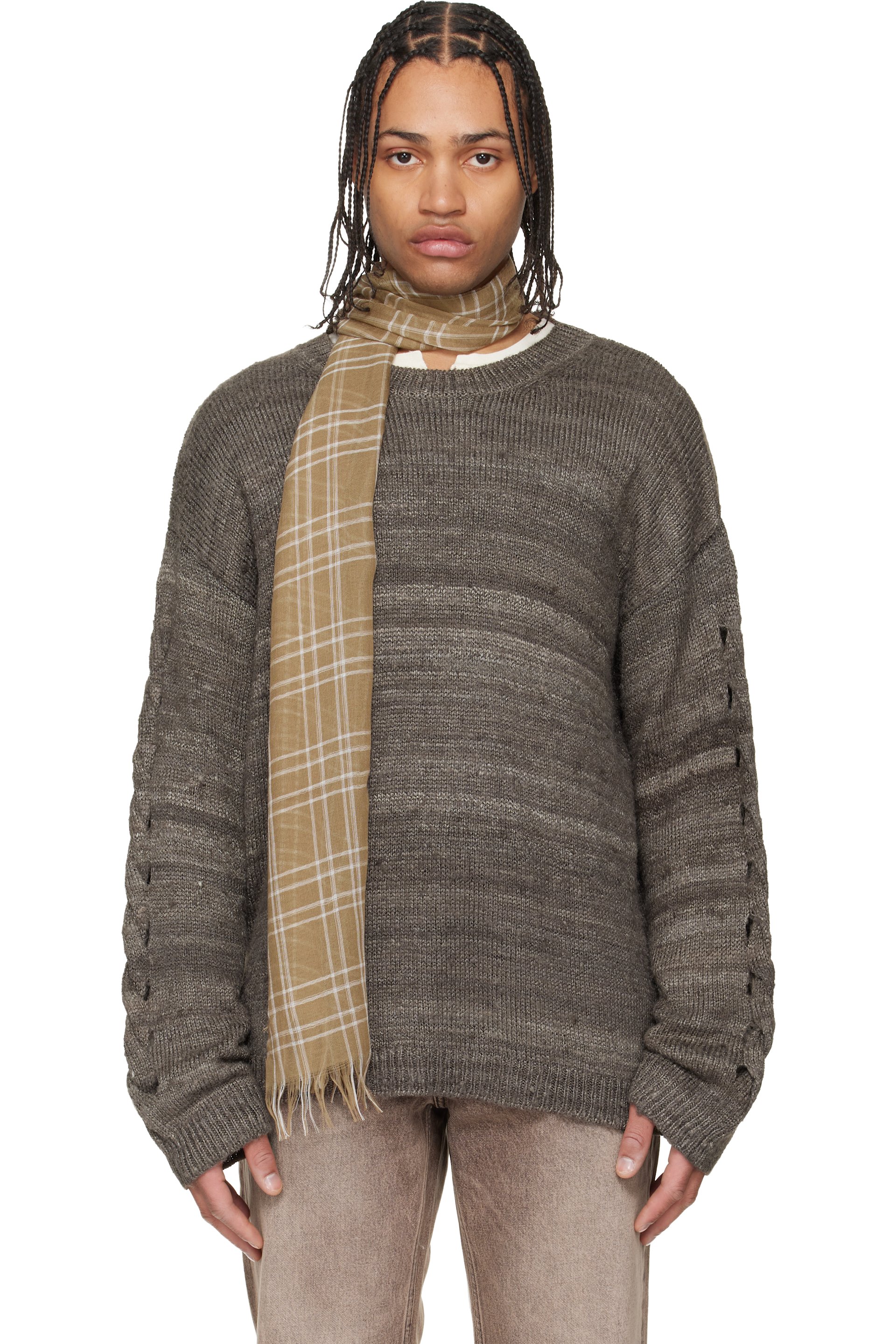 OUR LEGACY - Brown Popover Roundneck Sweater