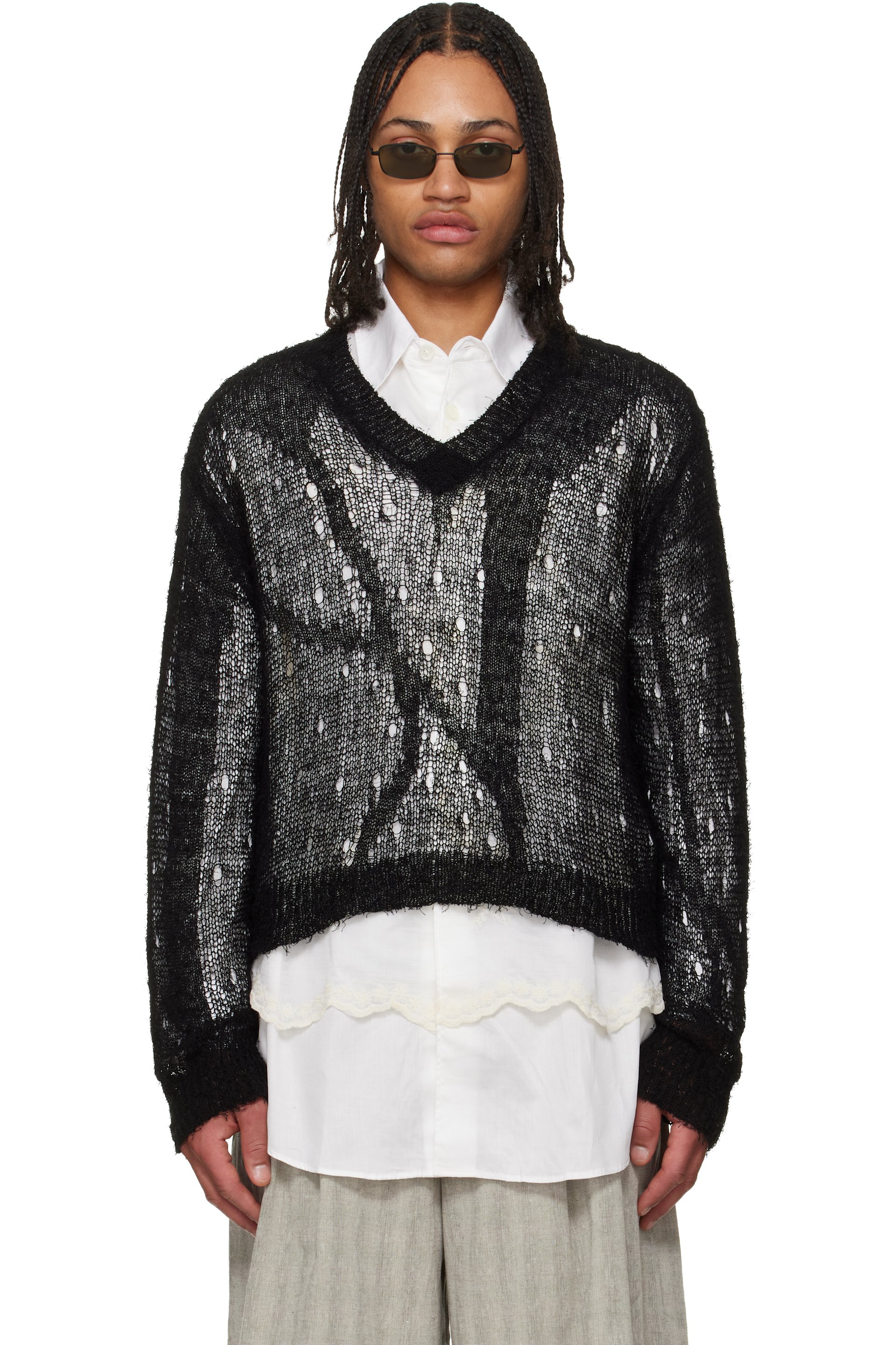 OUR LEGACY - Black Slow V-Neck Sweater