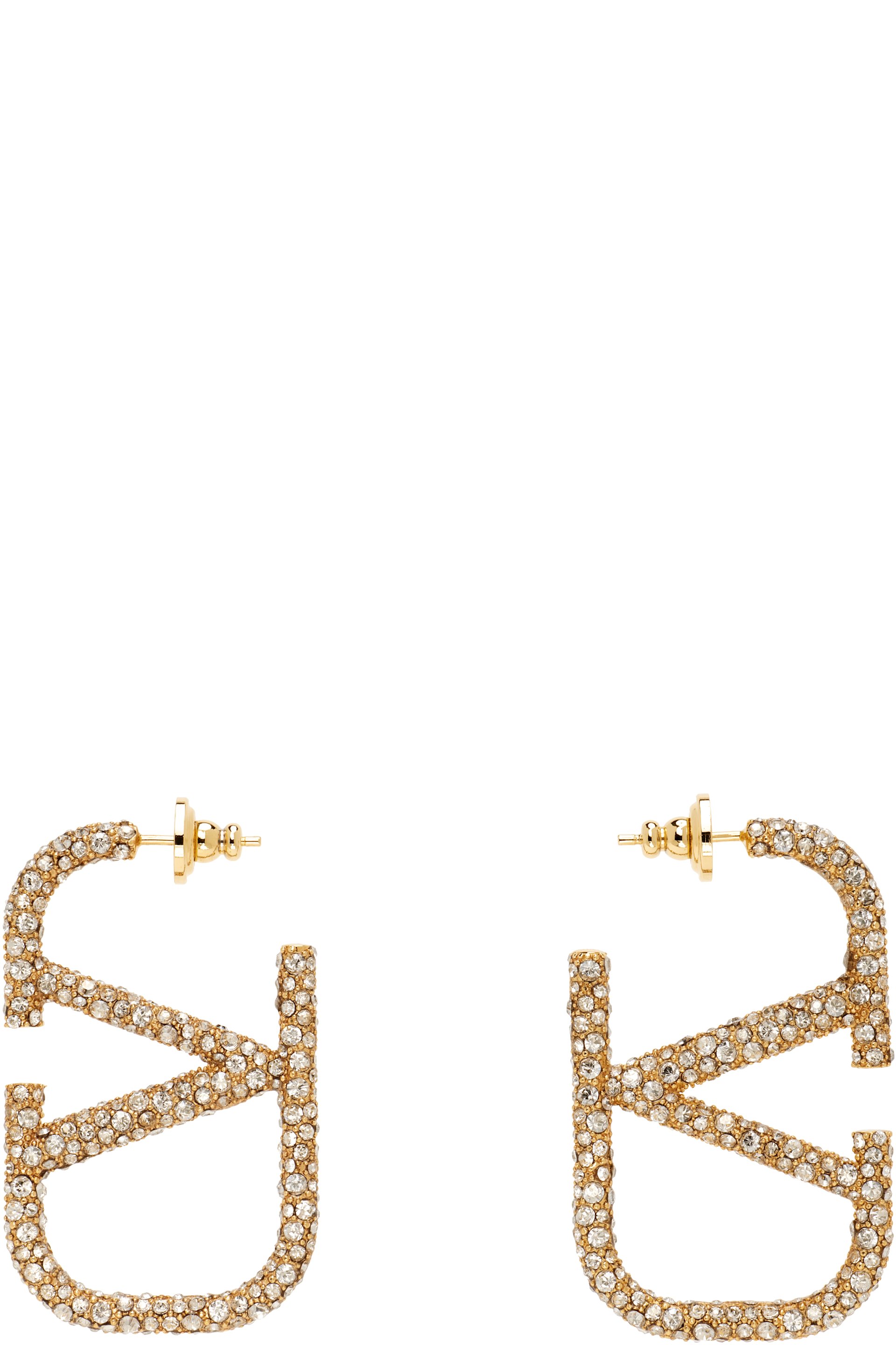 Valentino Garavani - Swarovski Crystals & Metal VLogo Signature Earrings