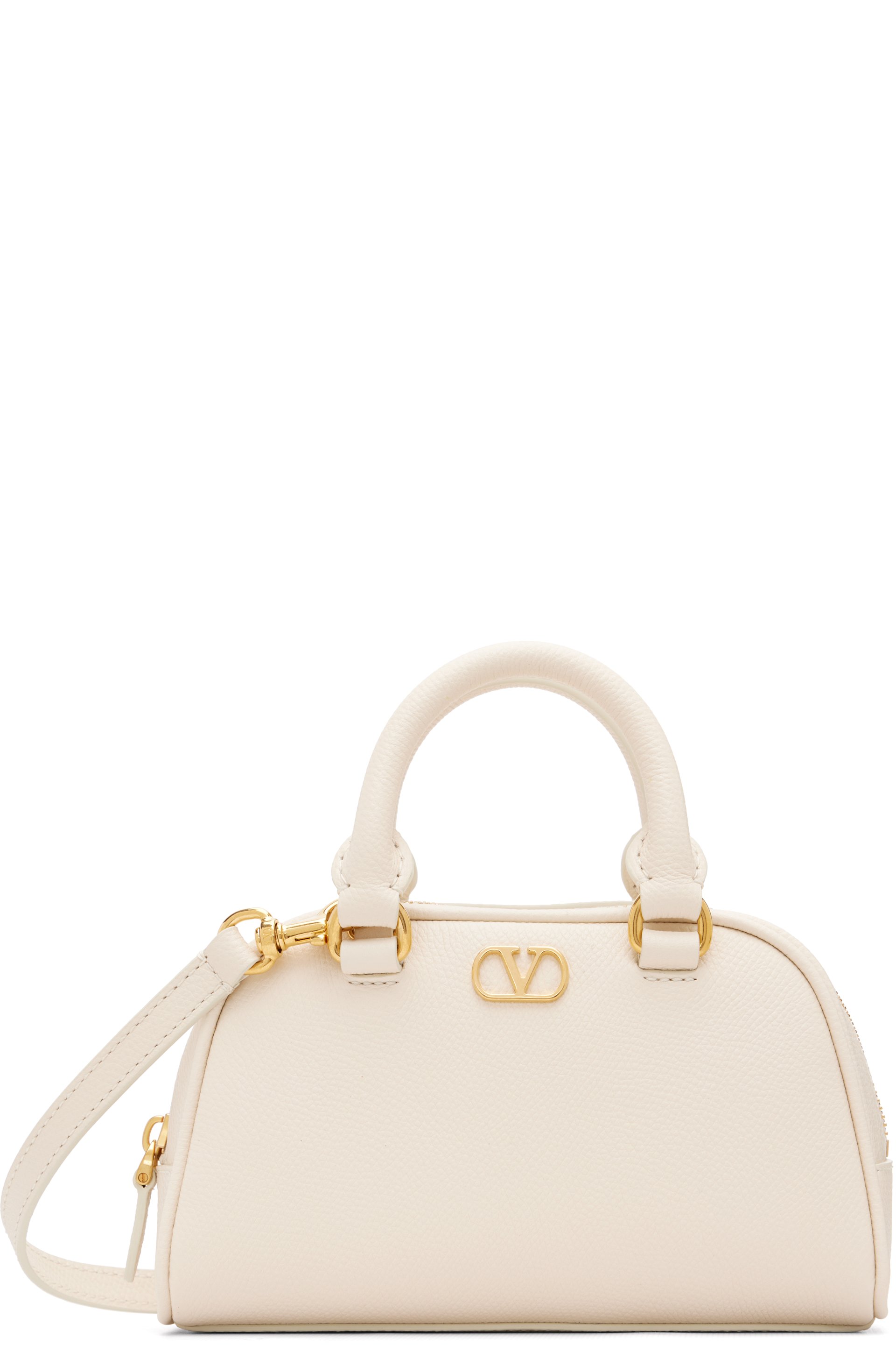 Valentino Garavani - Mini sac Dome blanc cassé à logo en V