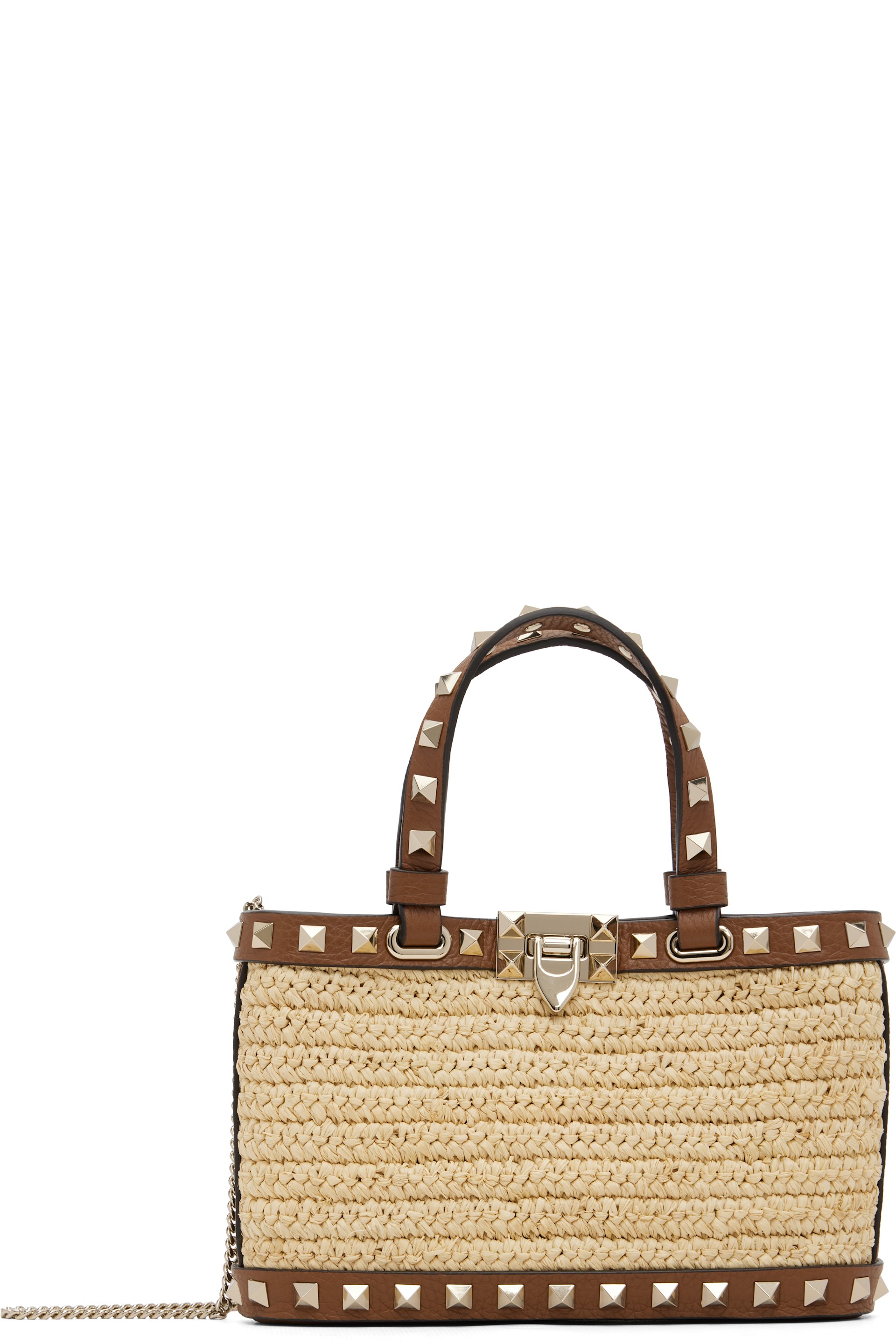 Valentino Garavani - Mini sac beige à clous Rockstud