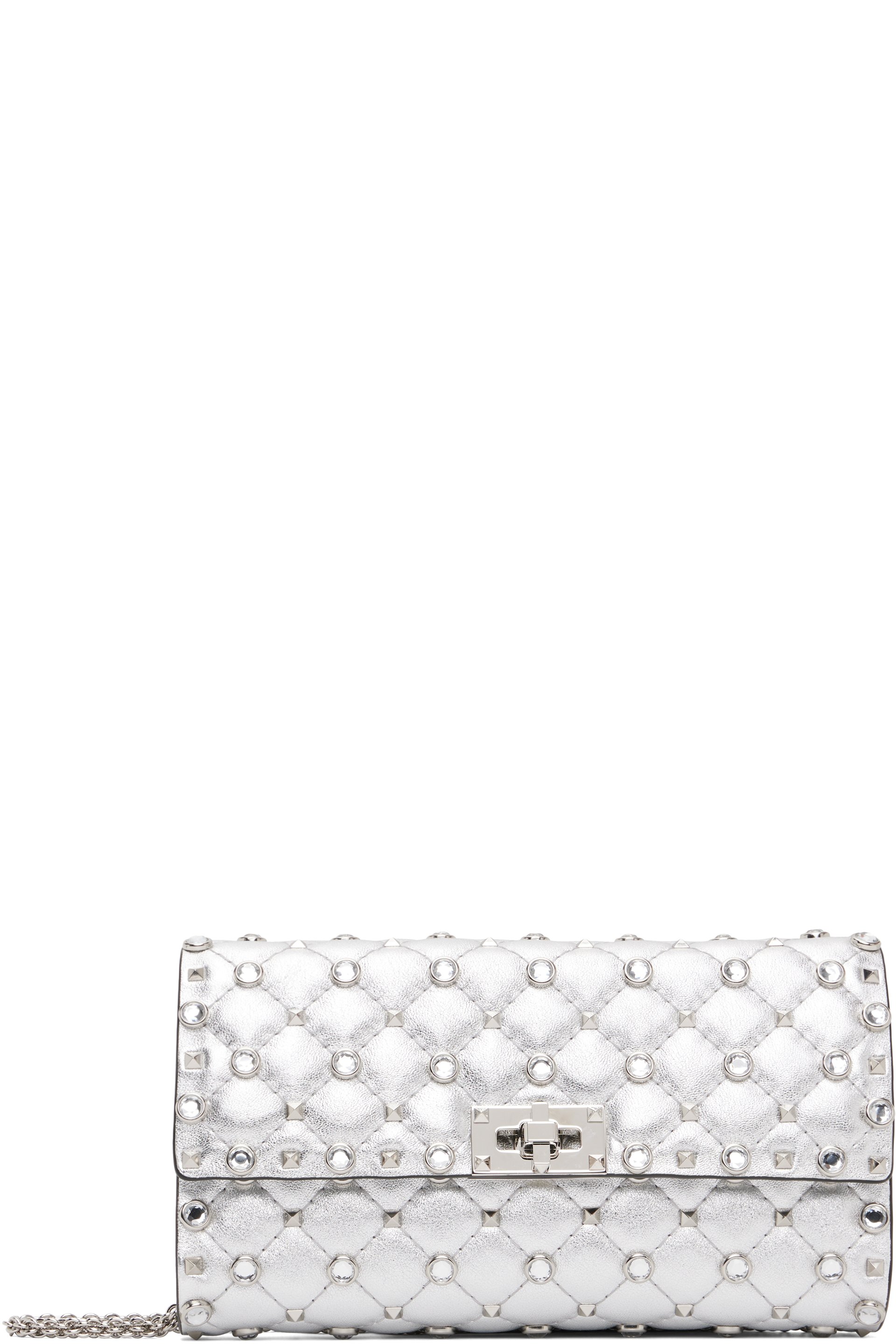 Valentino Garavani - Silver Rockstud Spike Shoulder Bag