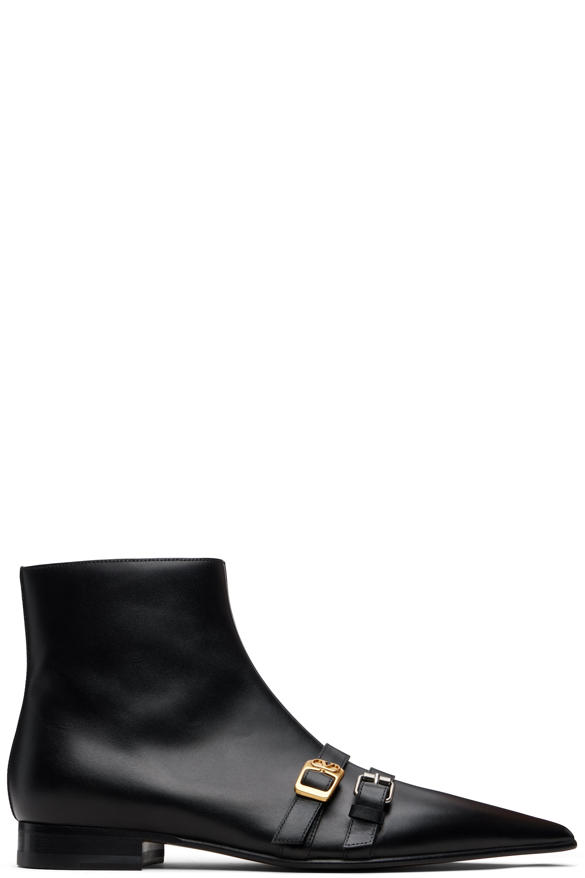 Valentino Garavani - Black Mockers Calfskin Ankle Boots