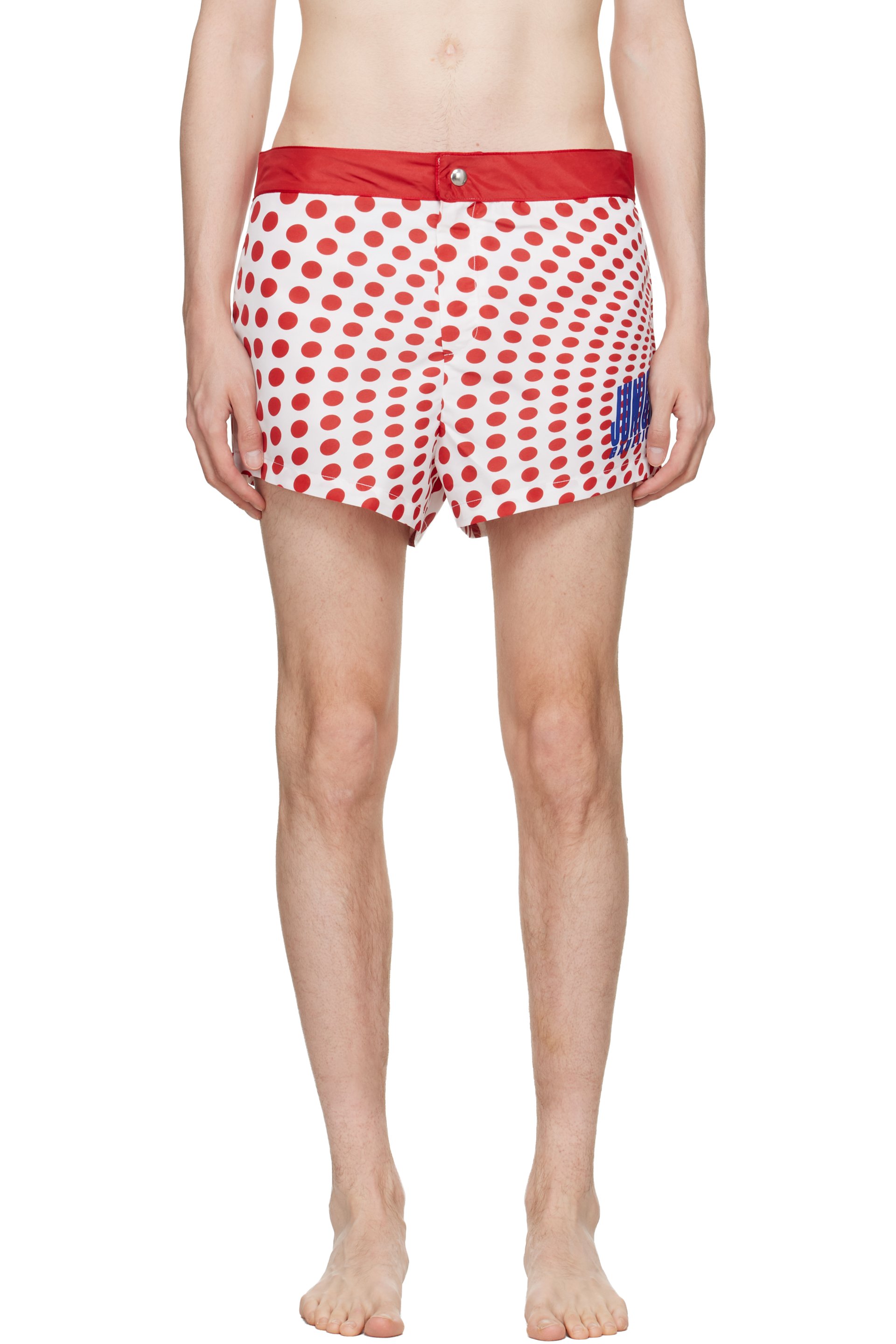 Jean Paul Gaultier - White & Red 'The Red Polka-Dot Swimming' Shorts