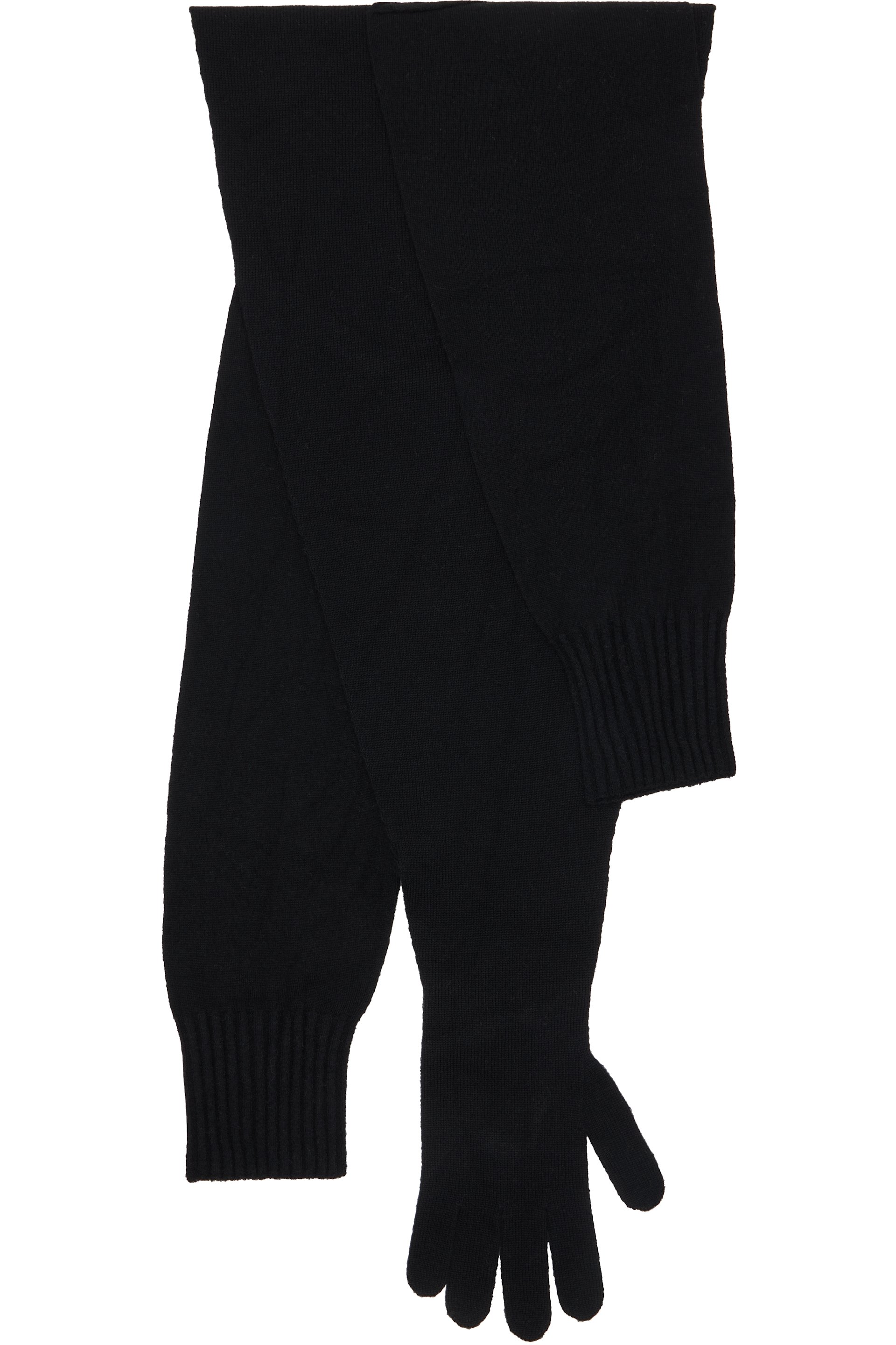 Issey Miyake - Écharpe de style étole November noire à appliqués de style manches