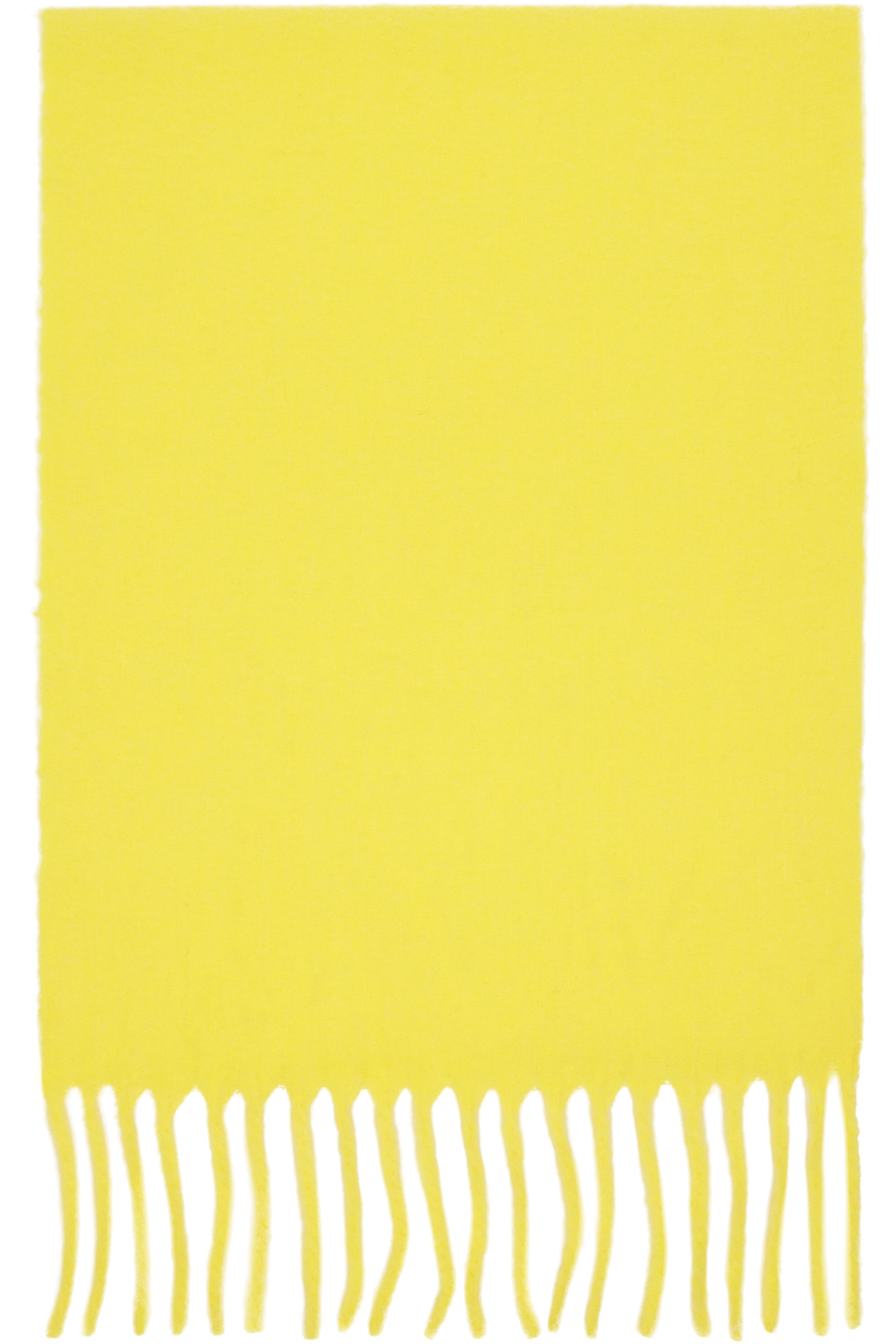 Issey Miyake - Écharpe de style étole jaune en bébé alpaga