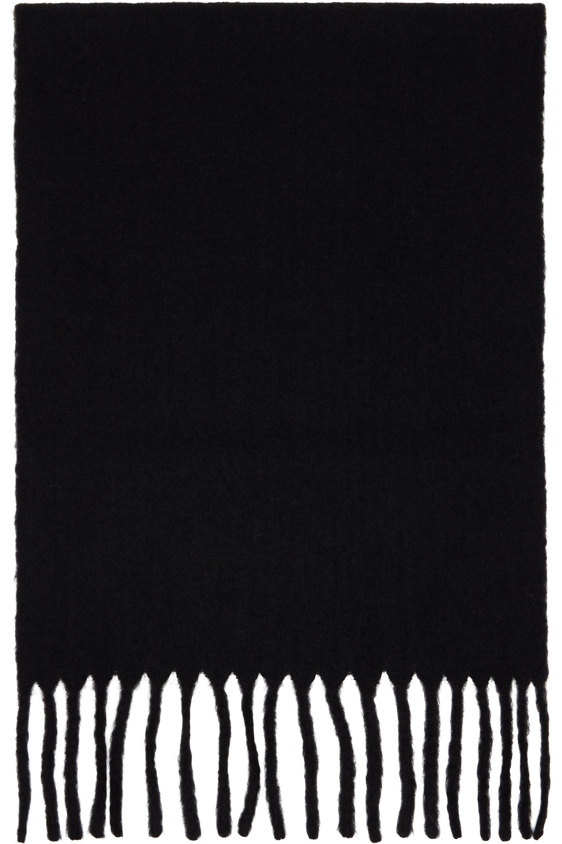 Issey Miyake - Écharpe de style étole noire en bébé alpaga