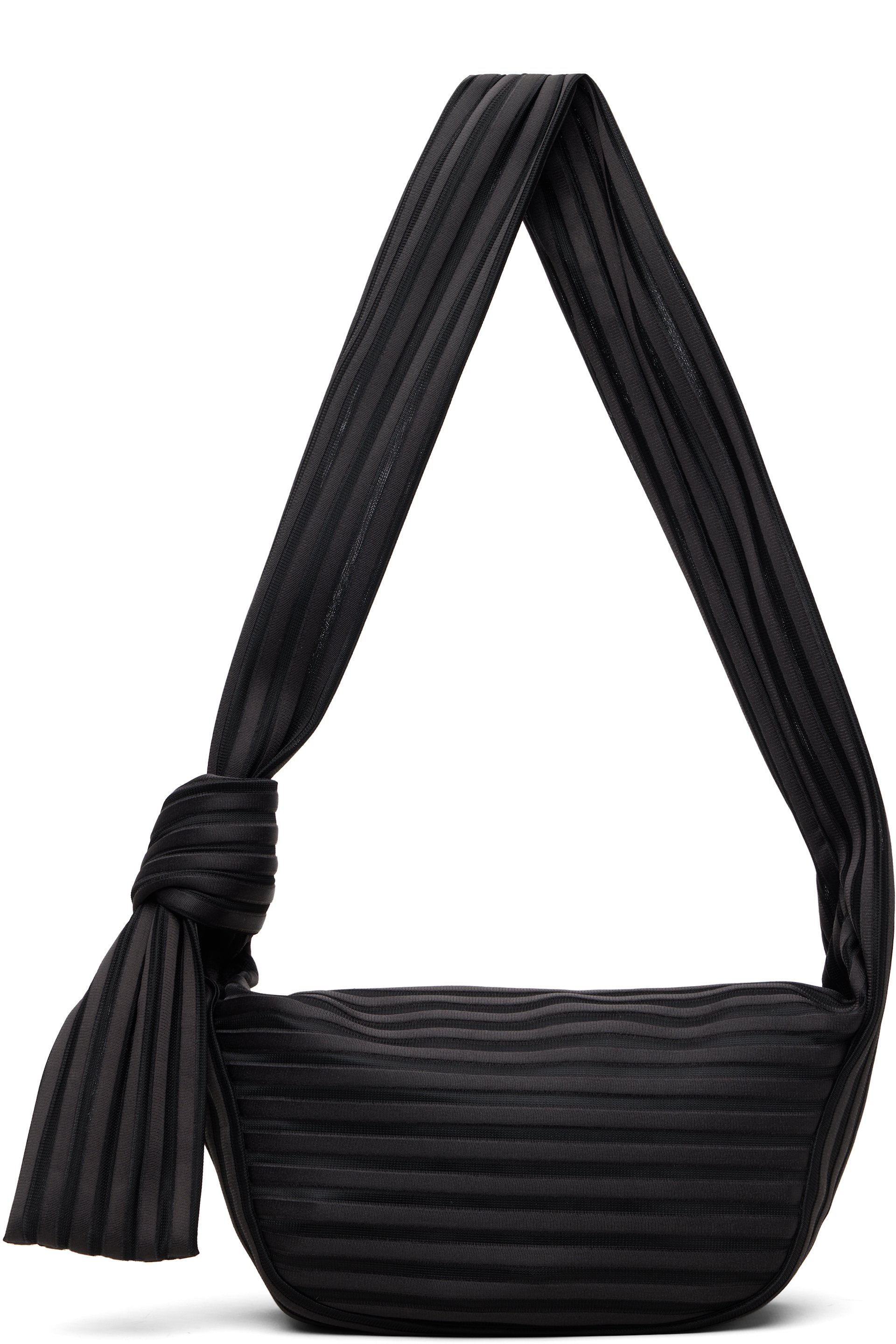 Issey Miyake - Sac 58 noir en tricot côtelé