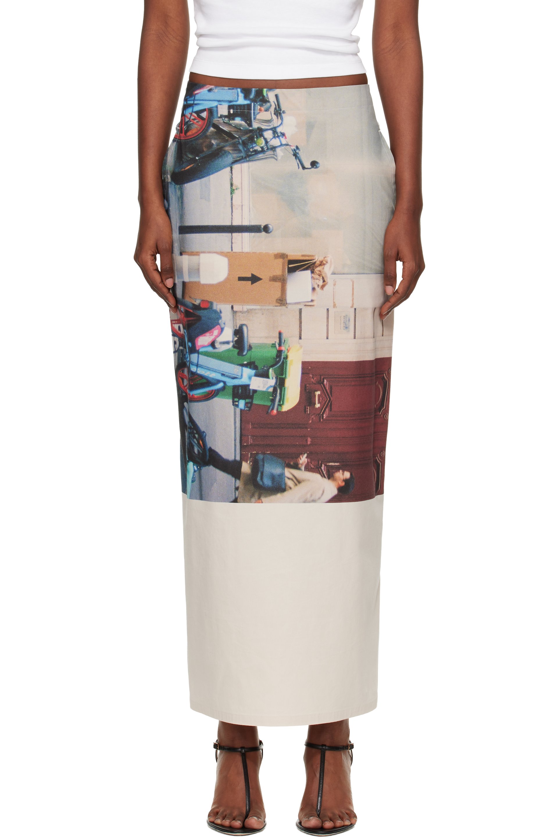 Issey Miyake - Jupe midi Street View multicolore