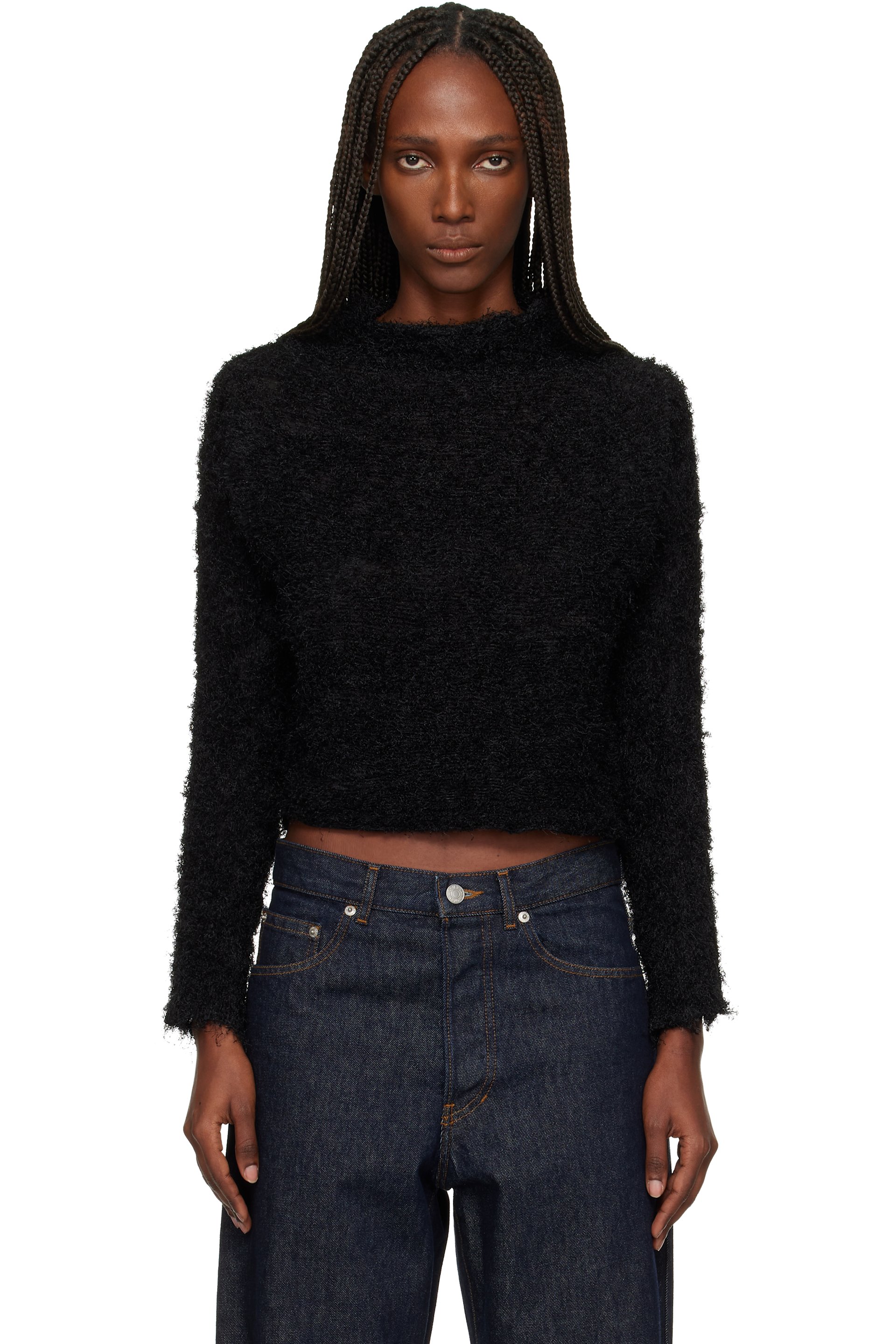 Issey Miyake - Pull noir en t