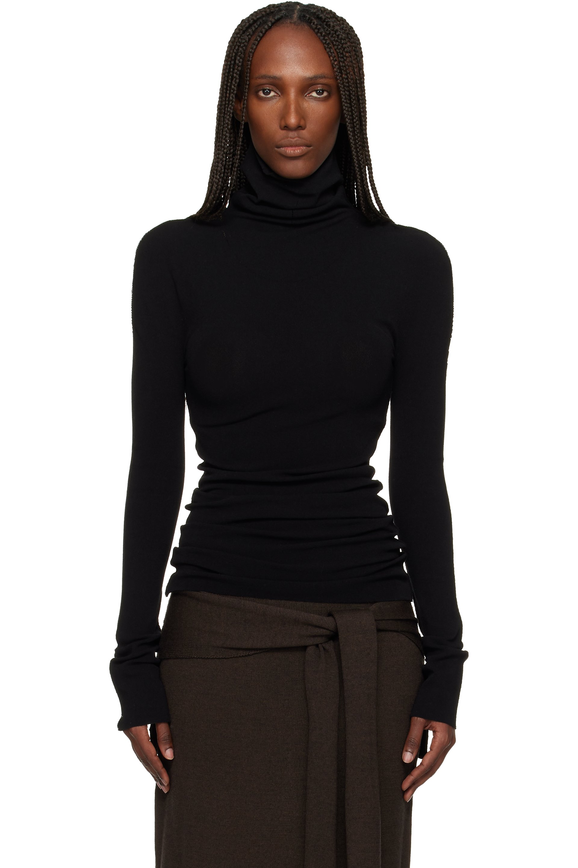 ISSEY MIYAKE - Black October Cotton Baguette Turtleneck